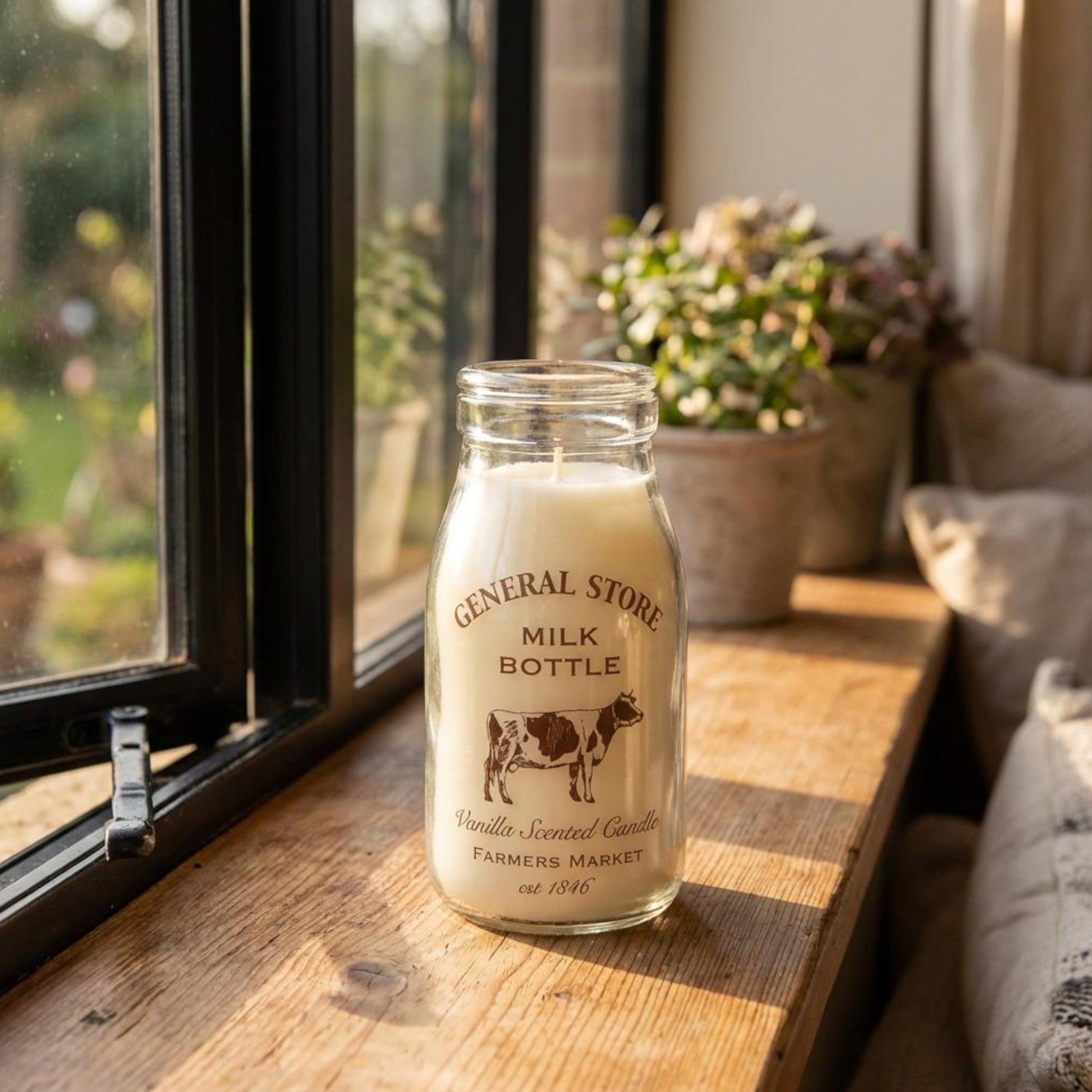 General Store Milk Bottle Candle