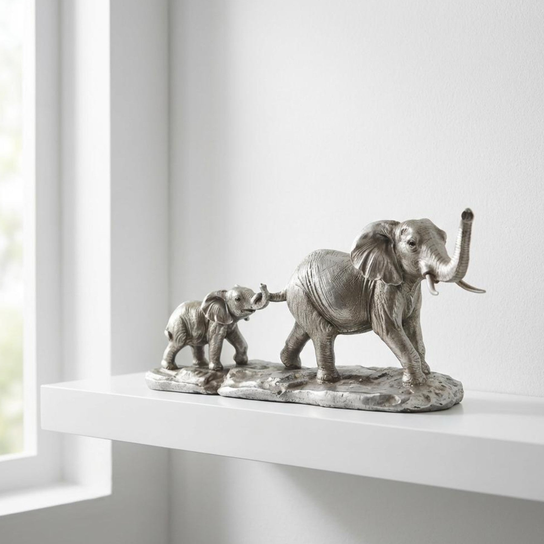 Elephant and Baby Decorative Ornament