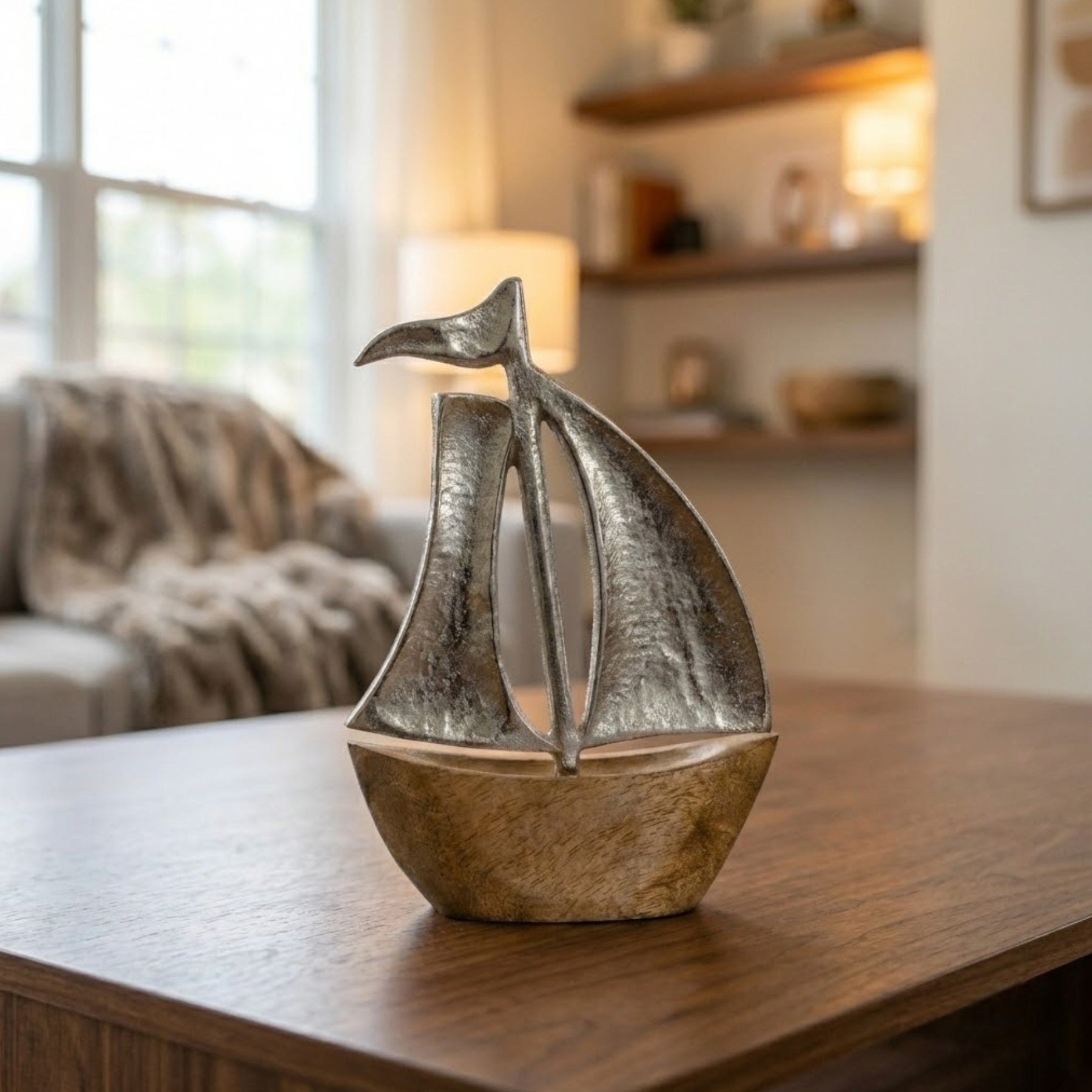 Rustic Sailing Boat Ornament