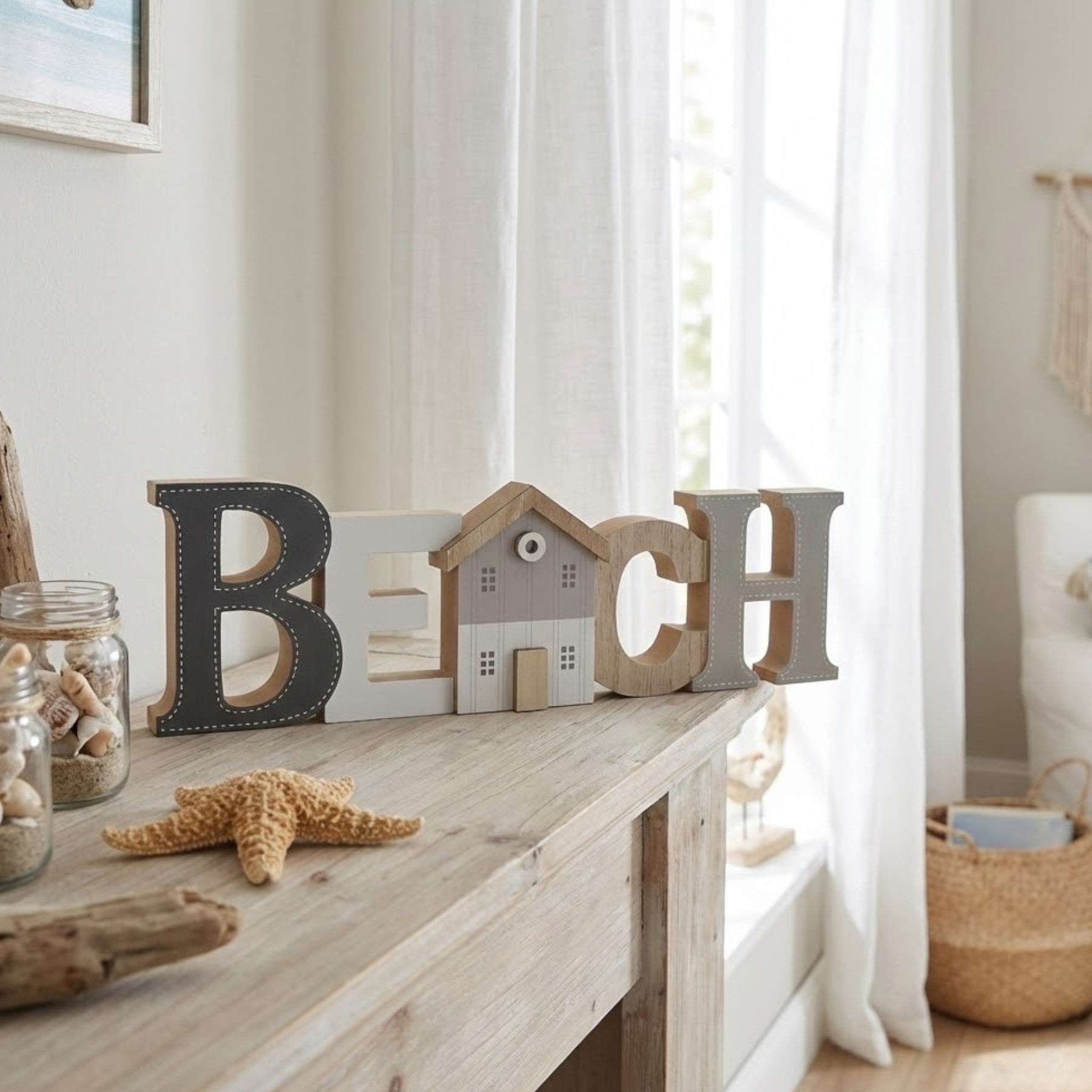 Beach Slogan Wooden Plaque