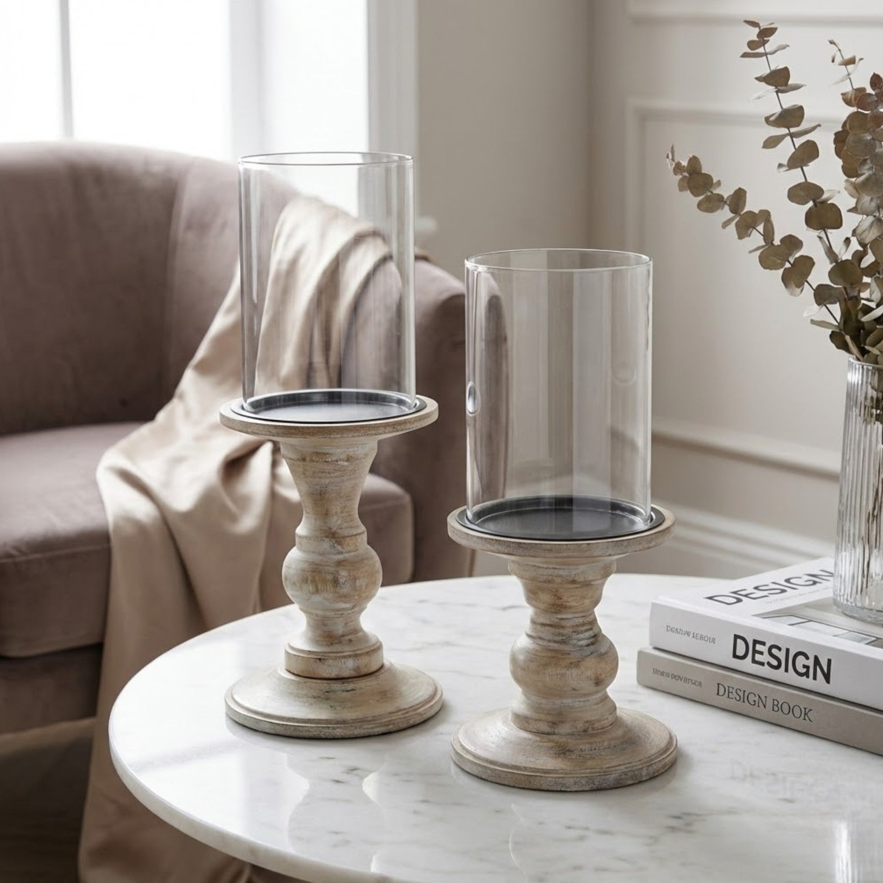 Maison Pillar Candle Holder Pair