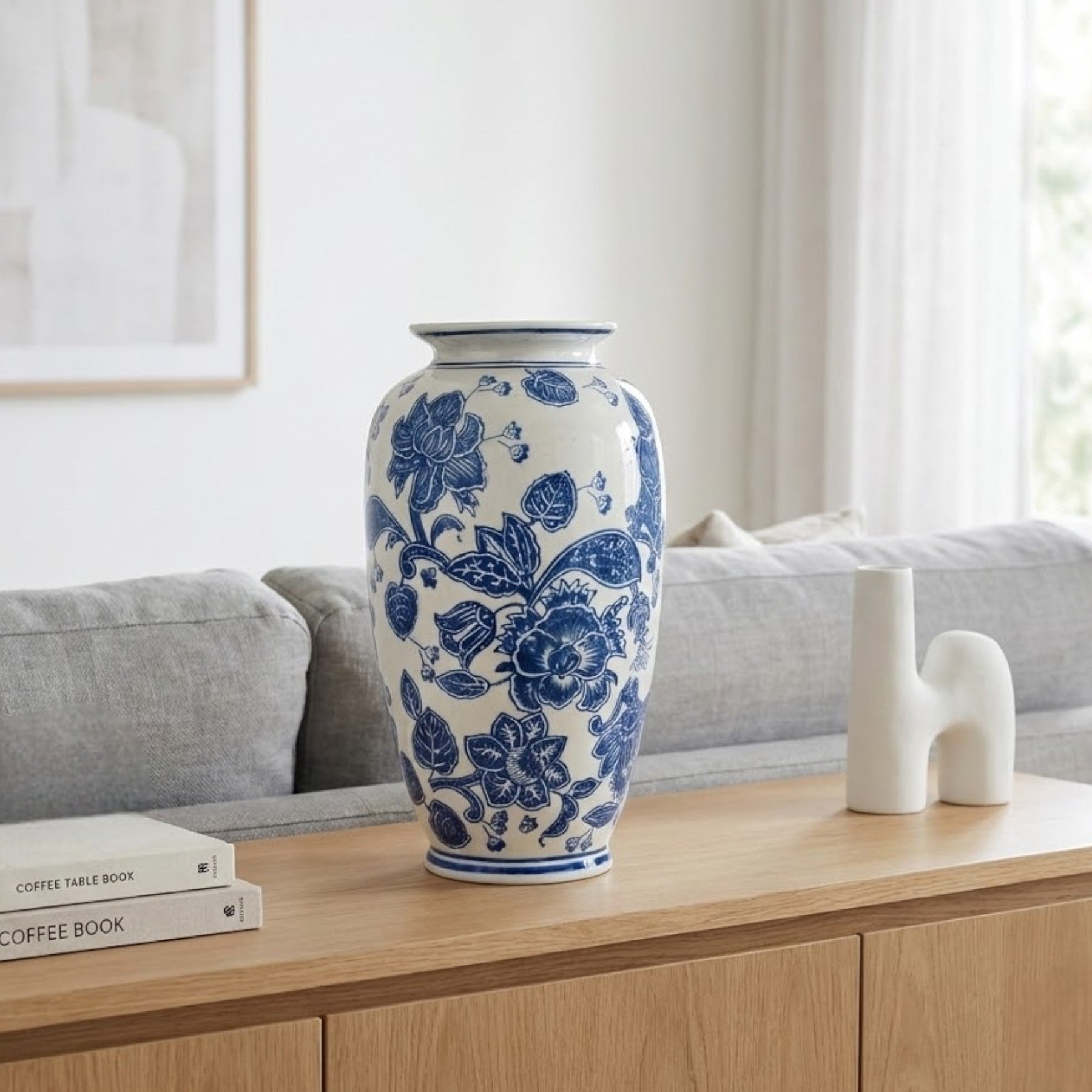 Anemone Patterned Urn Vase