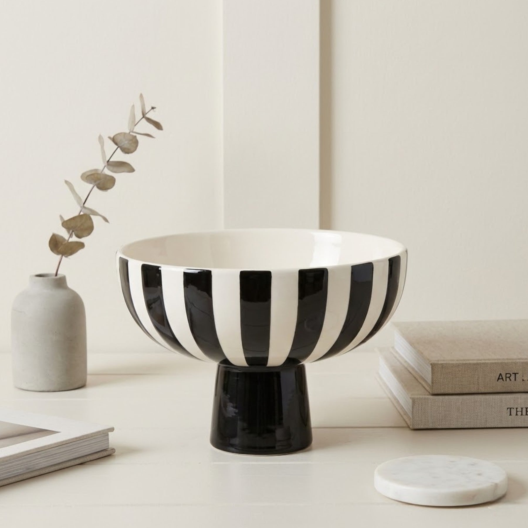 Abstract Striped Bowl Decoration