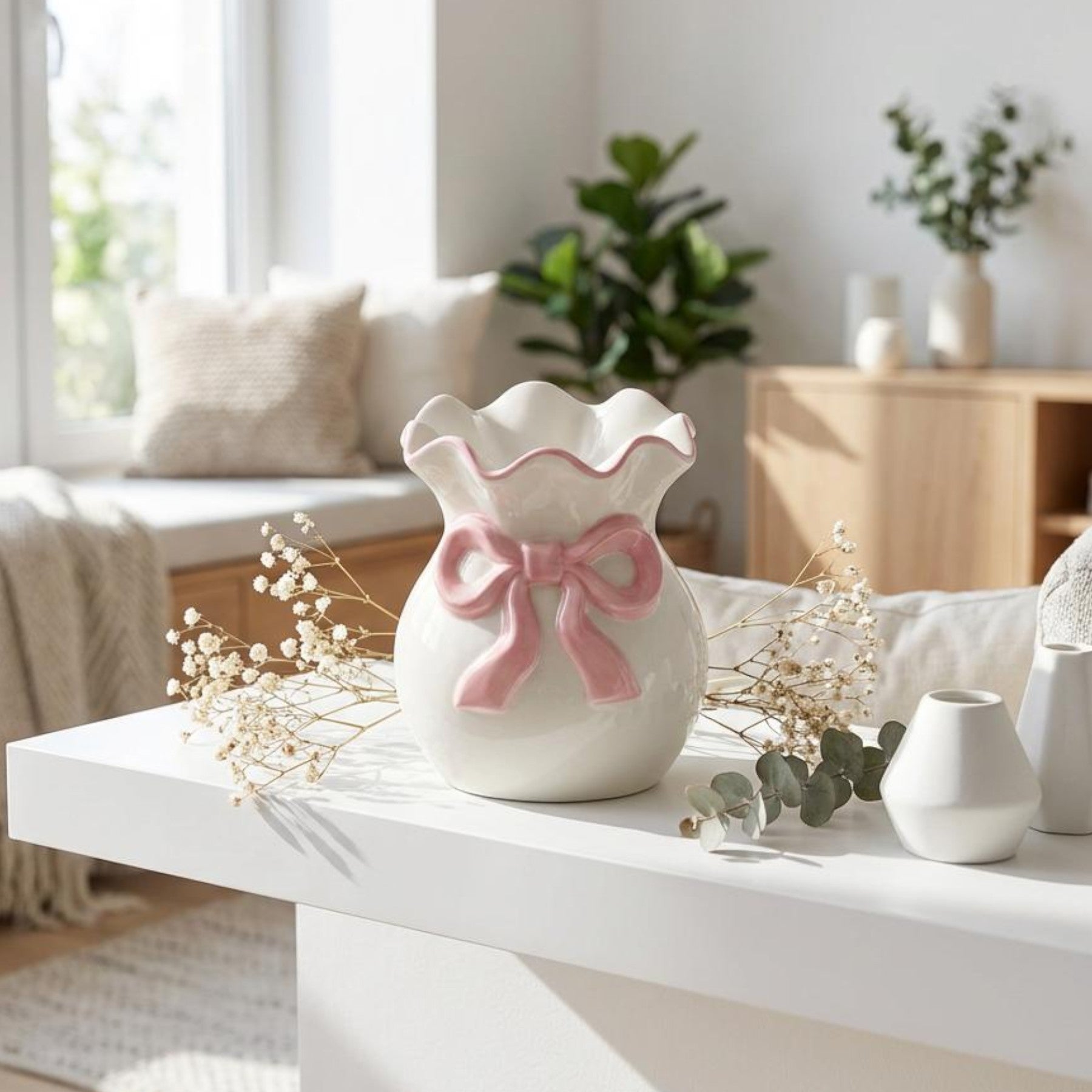 Maison Pink Bow Oil Wax Burner