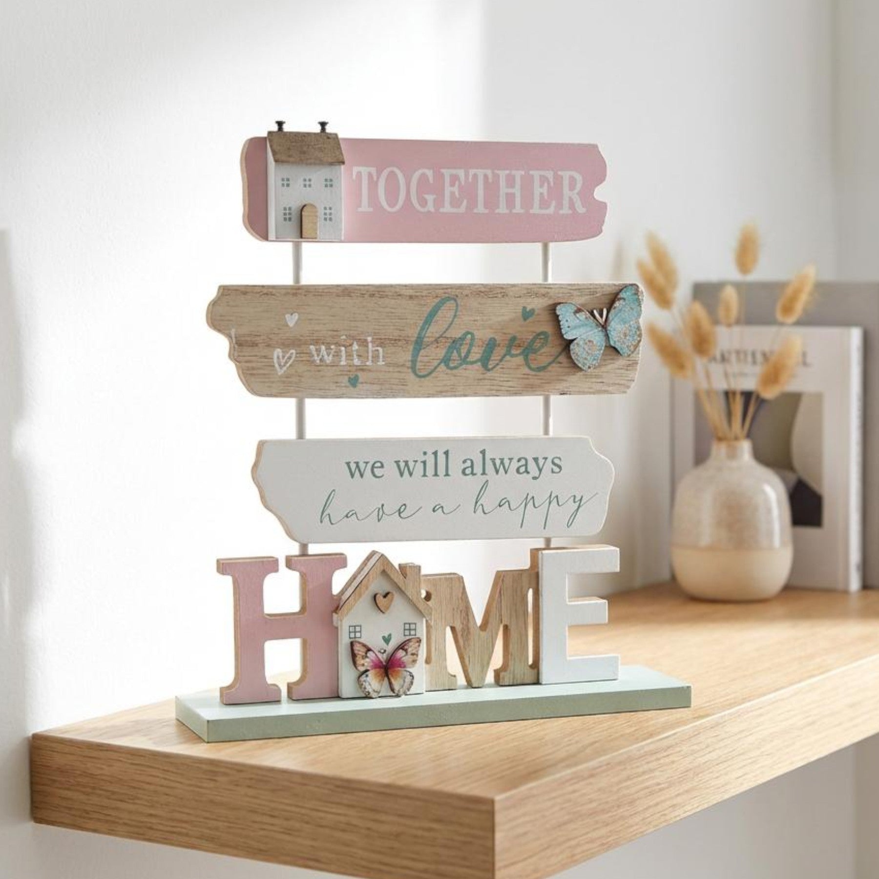 Together With Love Standing Home Plaque