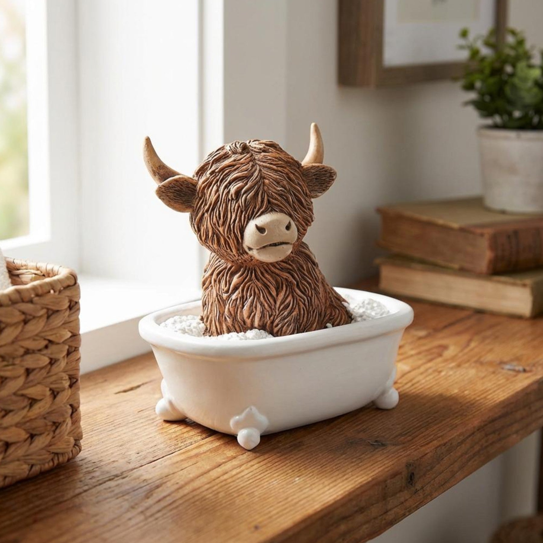 Highland Cow Bath Time Ornament