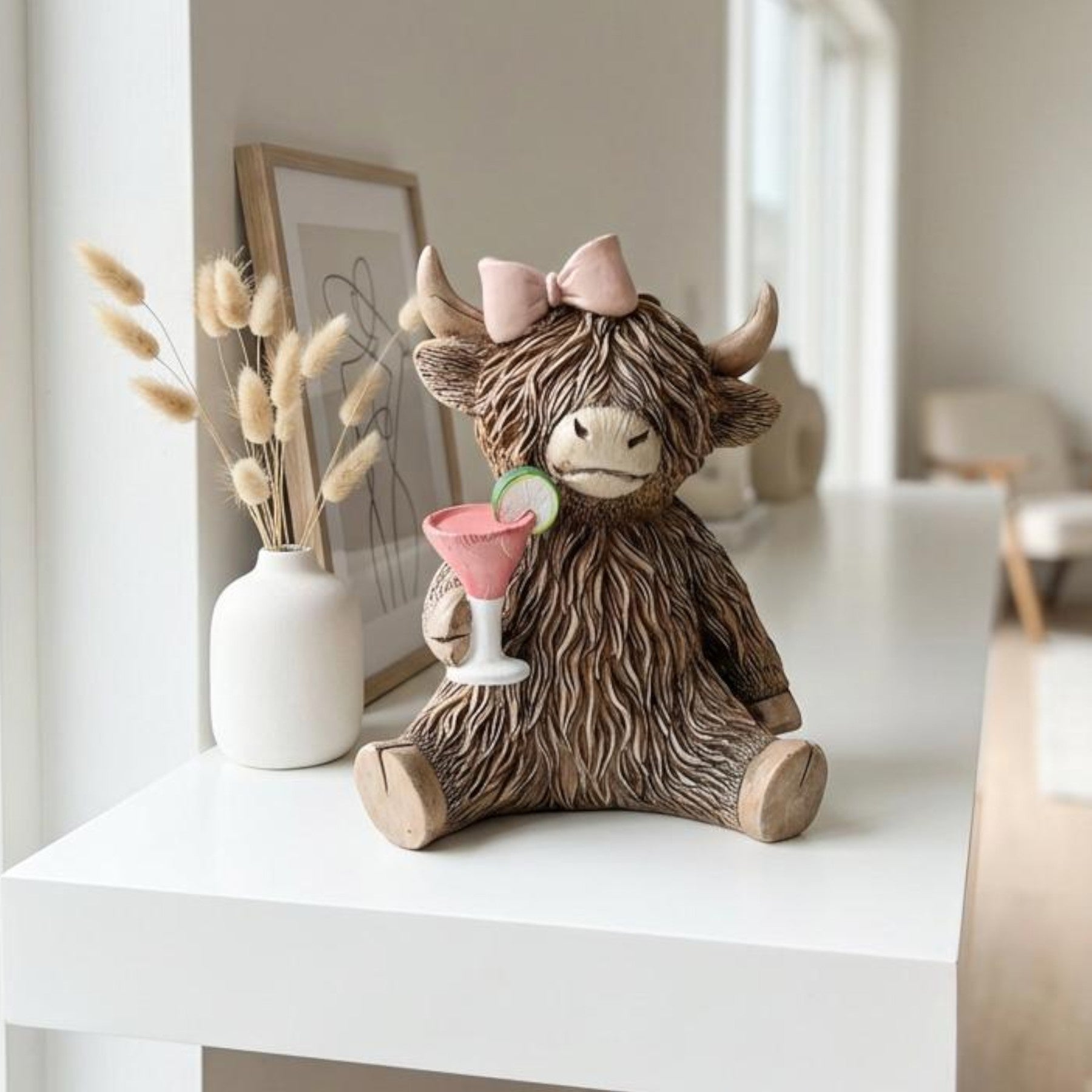 Highland Cow Happy Hour Ornament