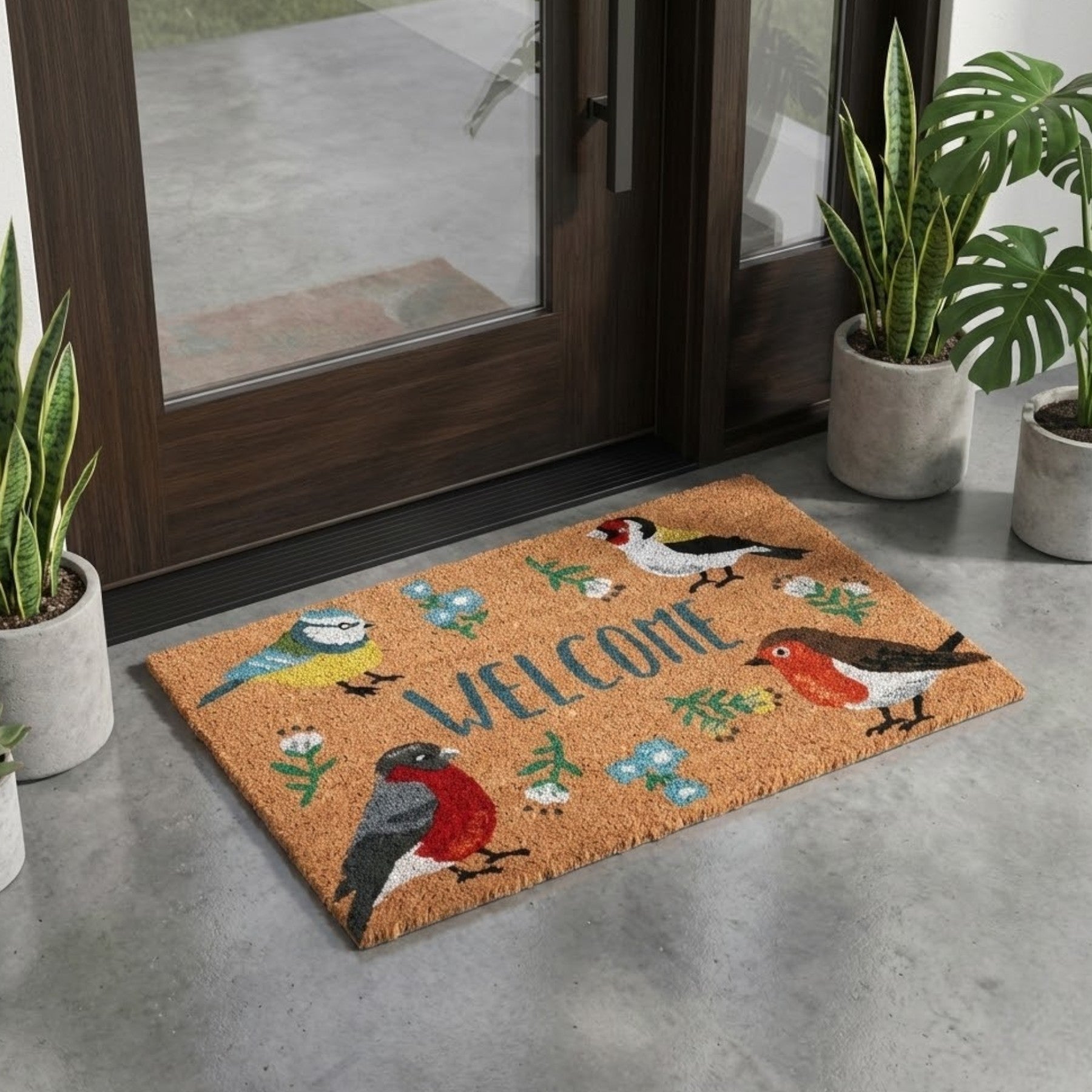 British Garden Birds Natural Coir Doormat