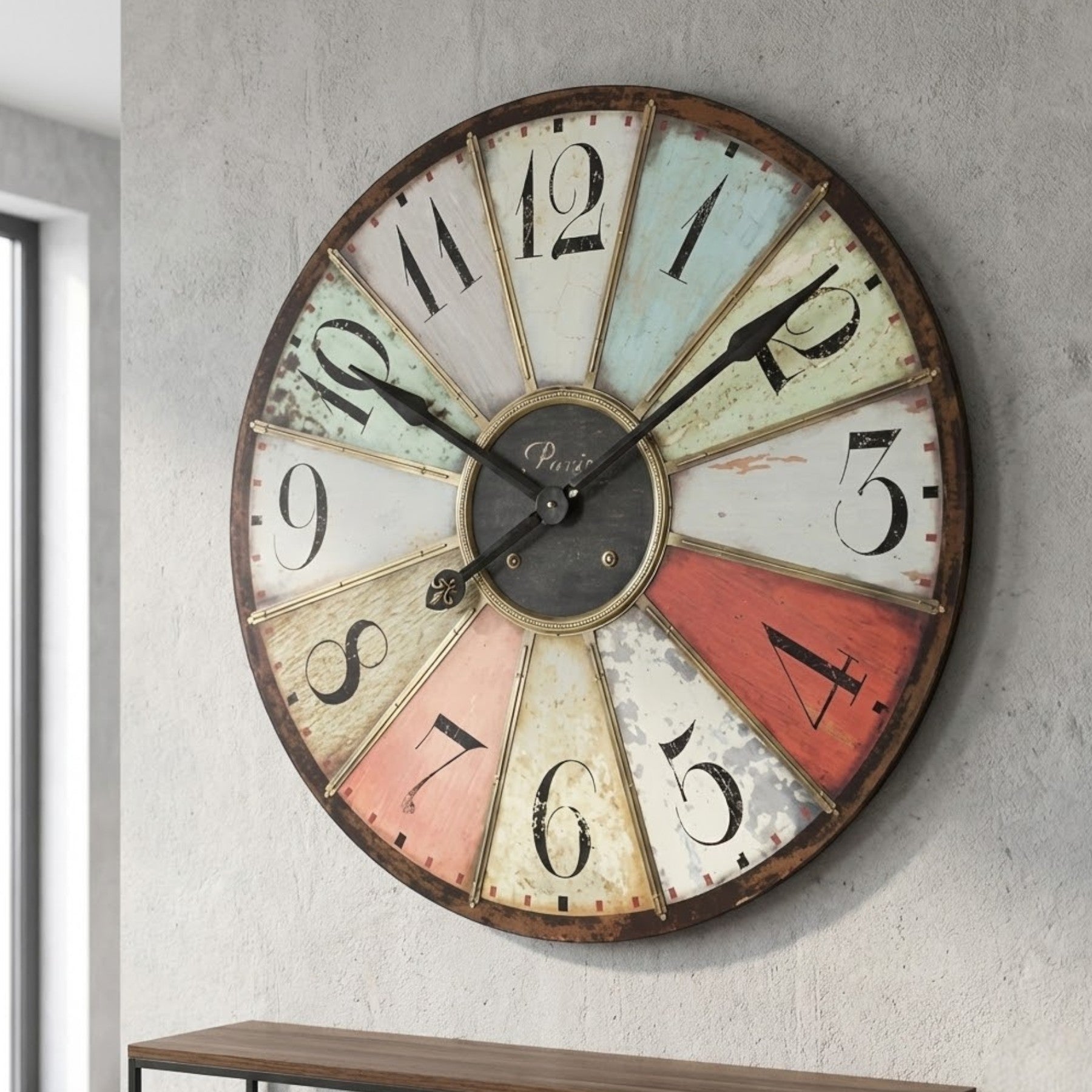 Retro Styled Large Wall Clock