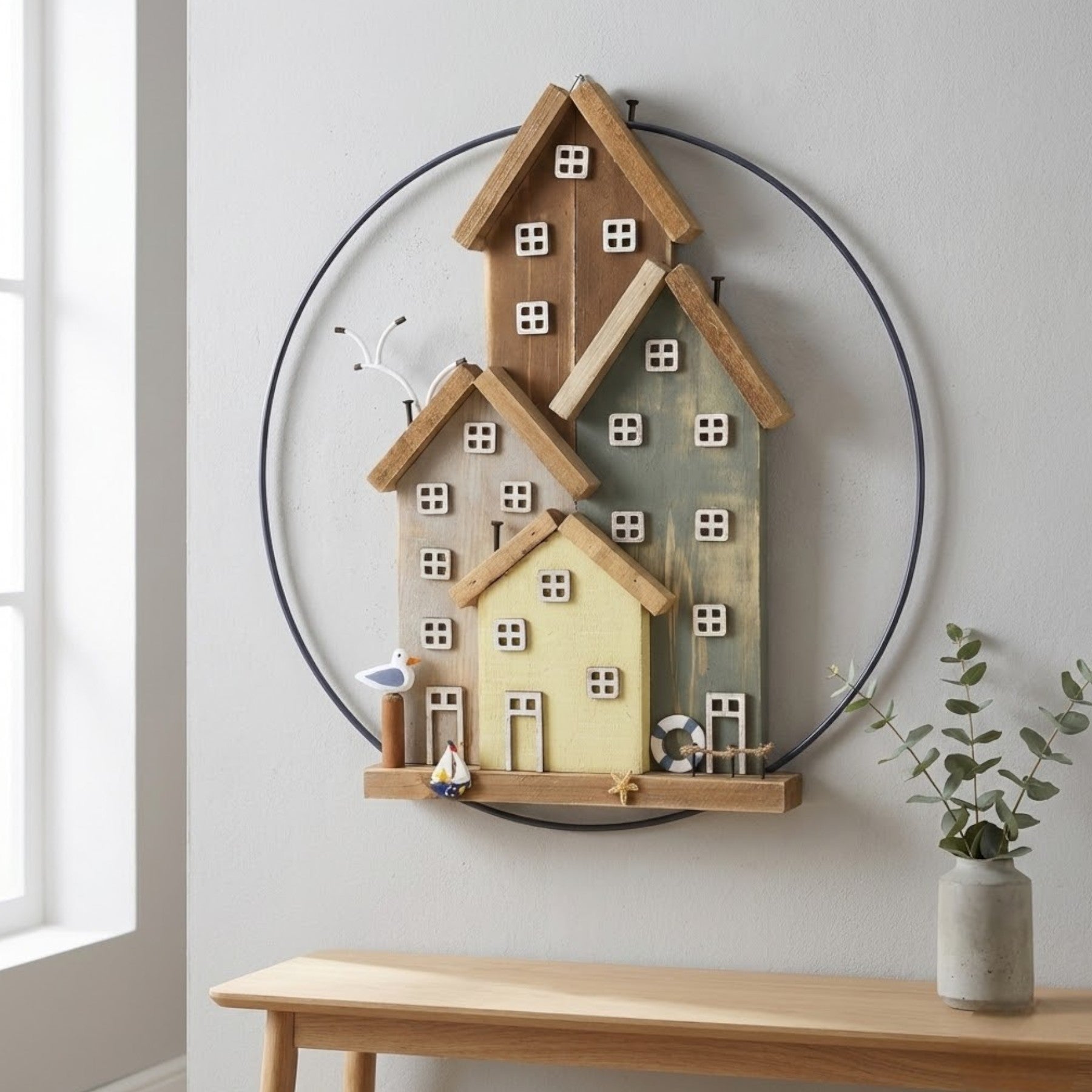 Hanging Wooden Houses Scene