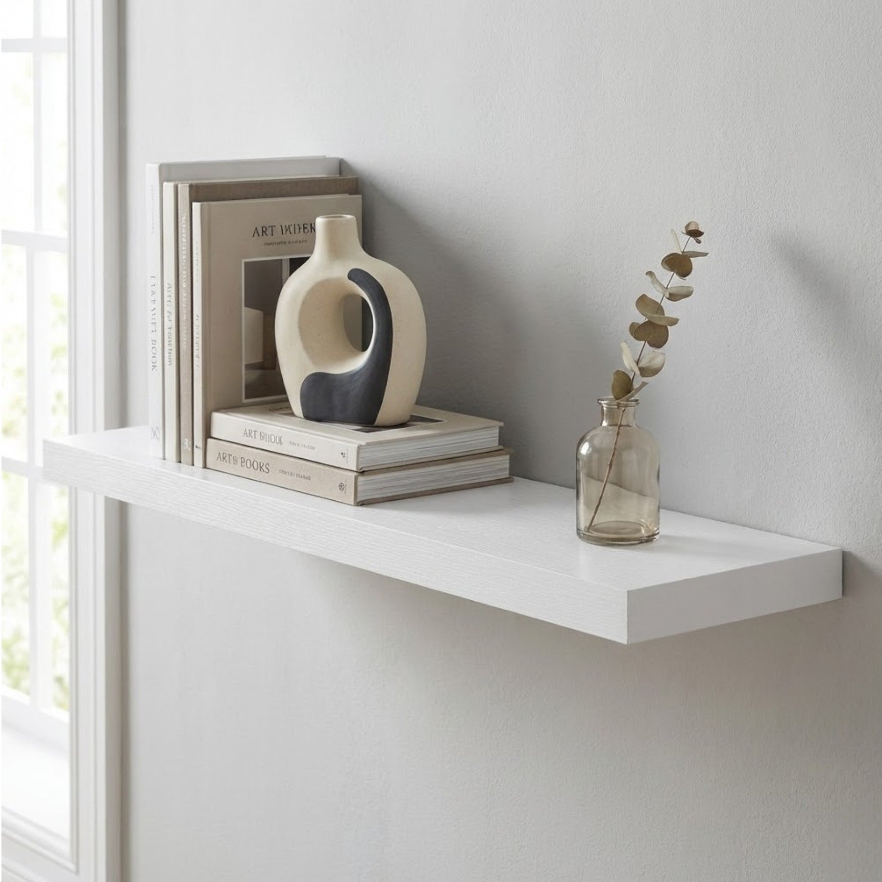 Urban White Floating Shelf