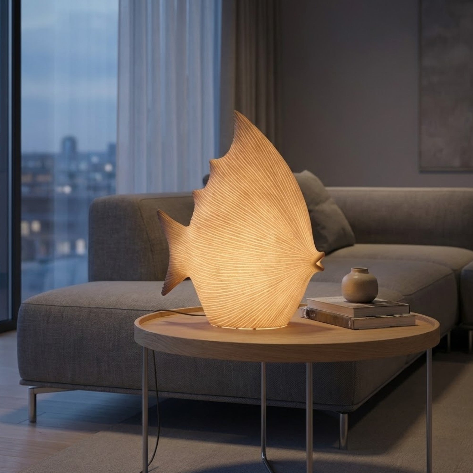 Sandstone Angelfish Table Lamp