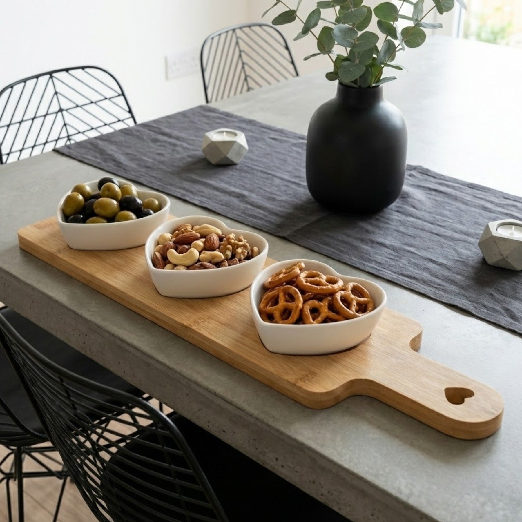 Trio Heart Tapas Serving Tray