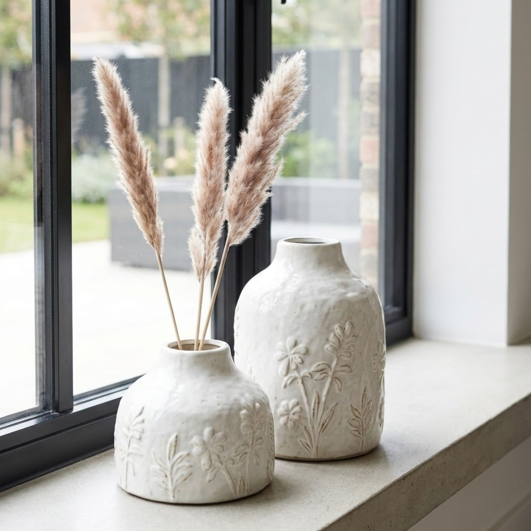 Pippa Textured Ceramic Vase Pair