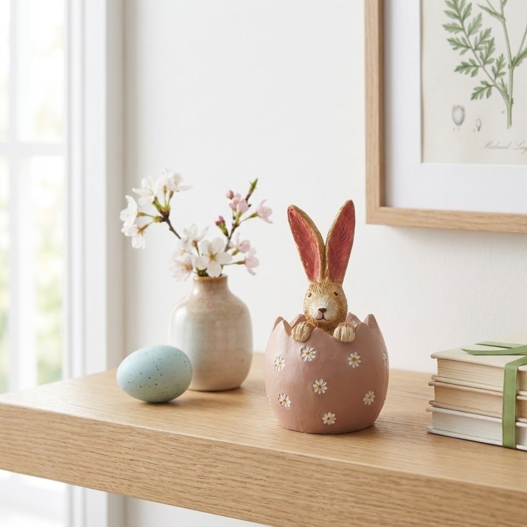 Jasper Rabbit Daisy Egg Ornament