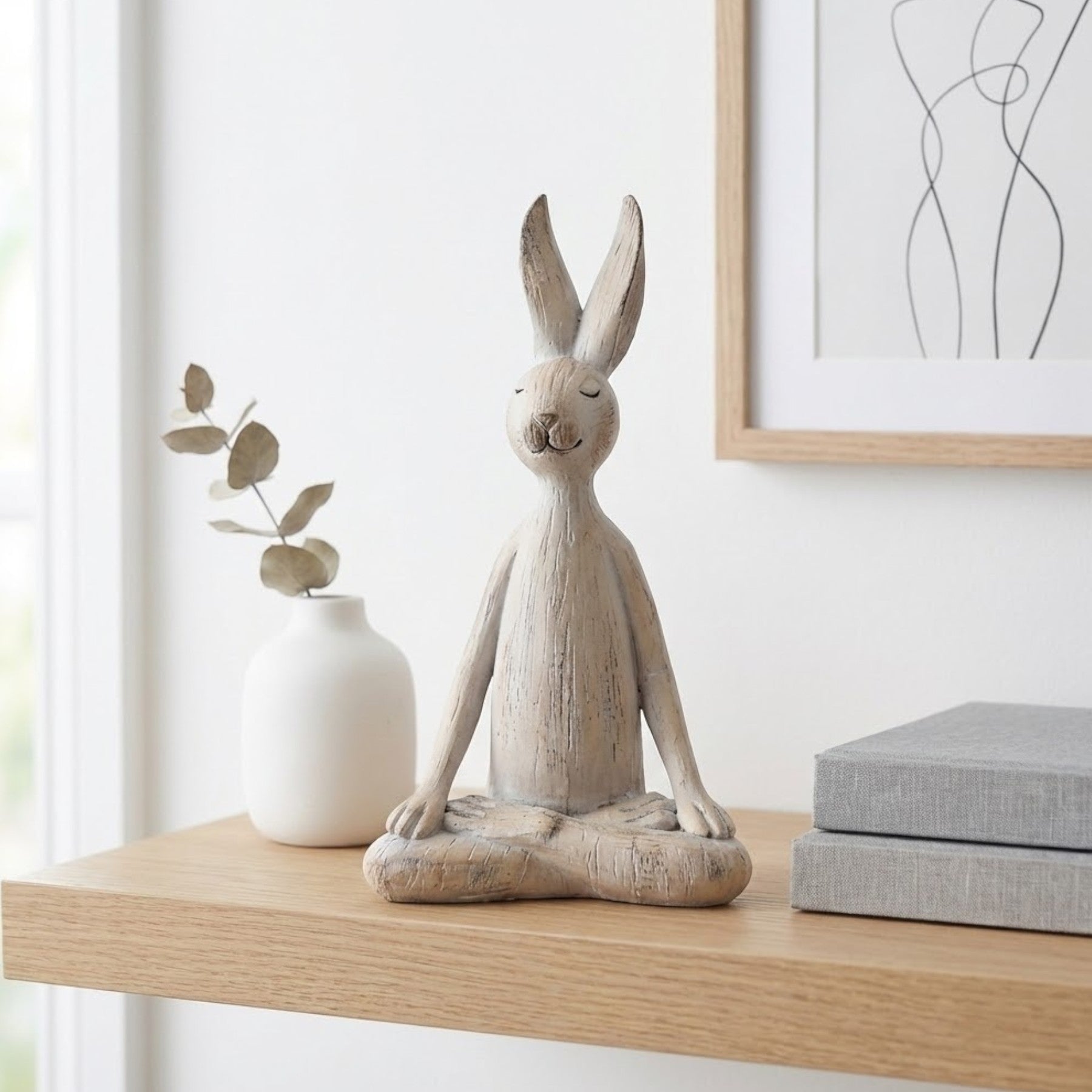 Brushed Yoga Rabbit Ornament