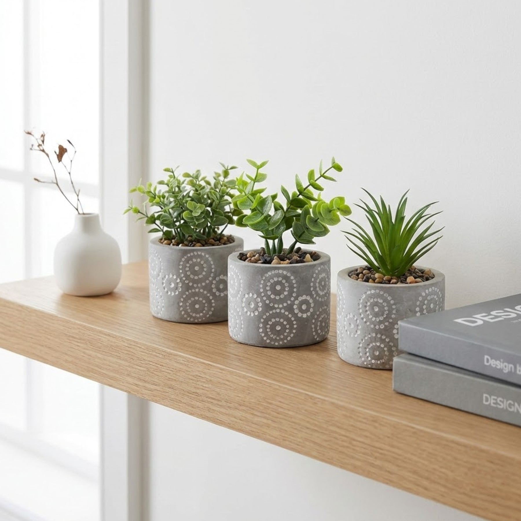 Decorative Faux Succulent Pot Trio