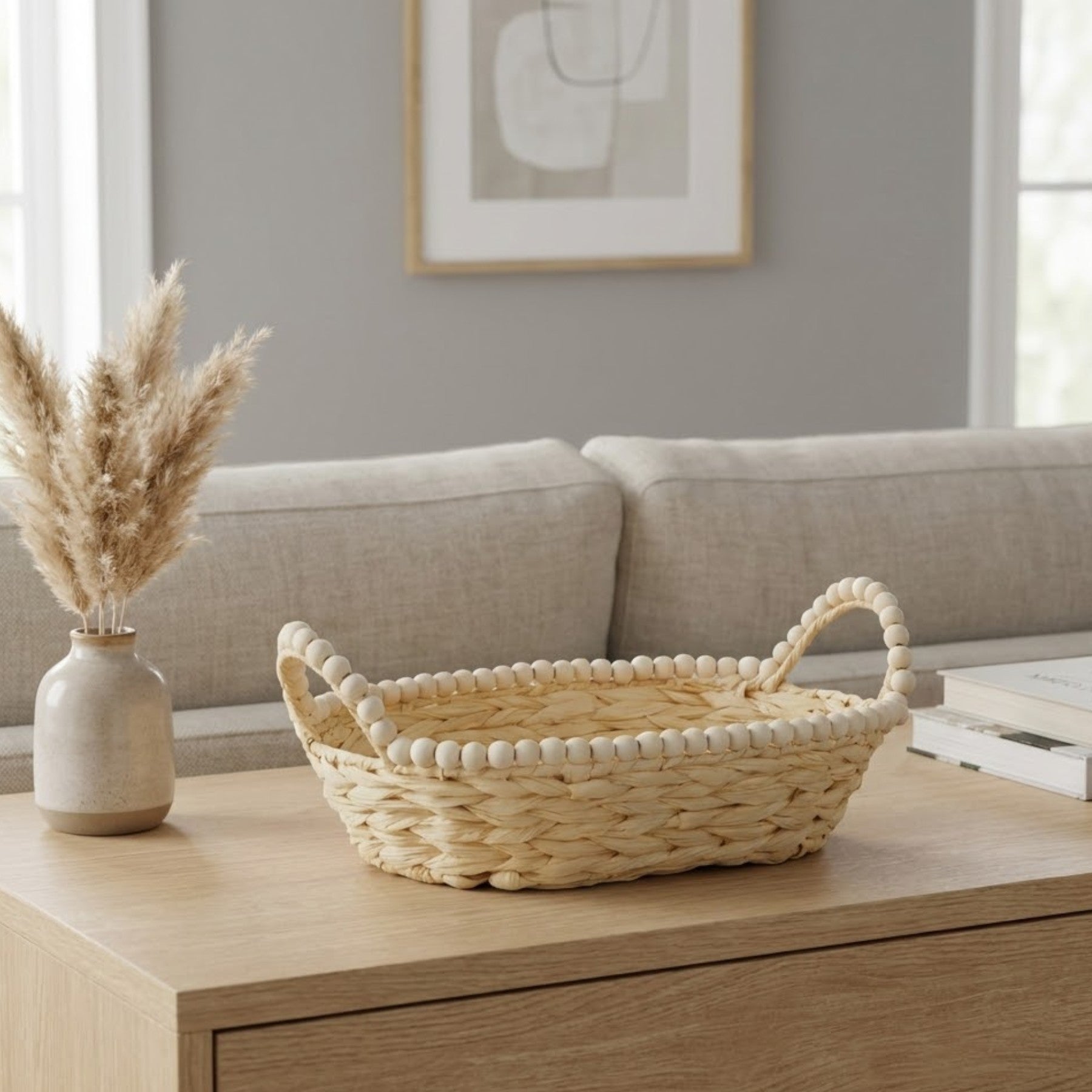 Woven Beaded Serving Tray