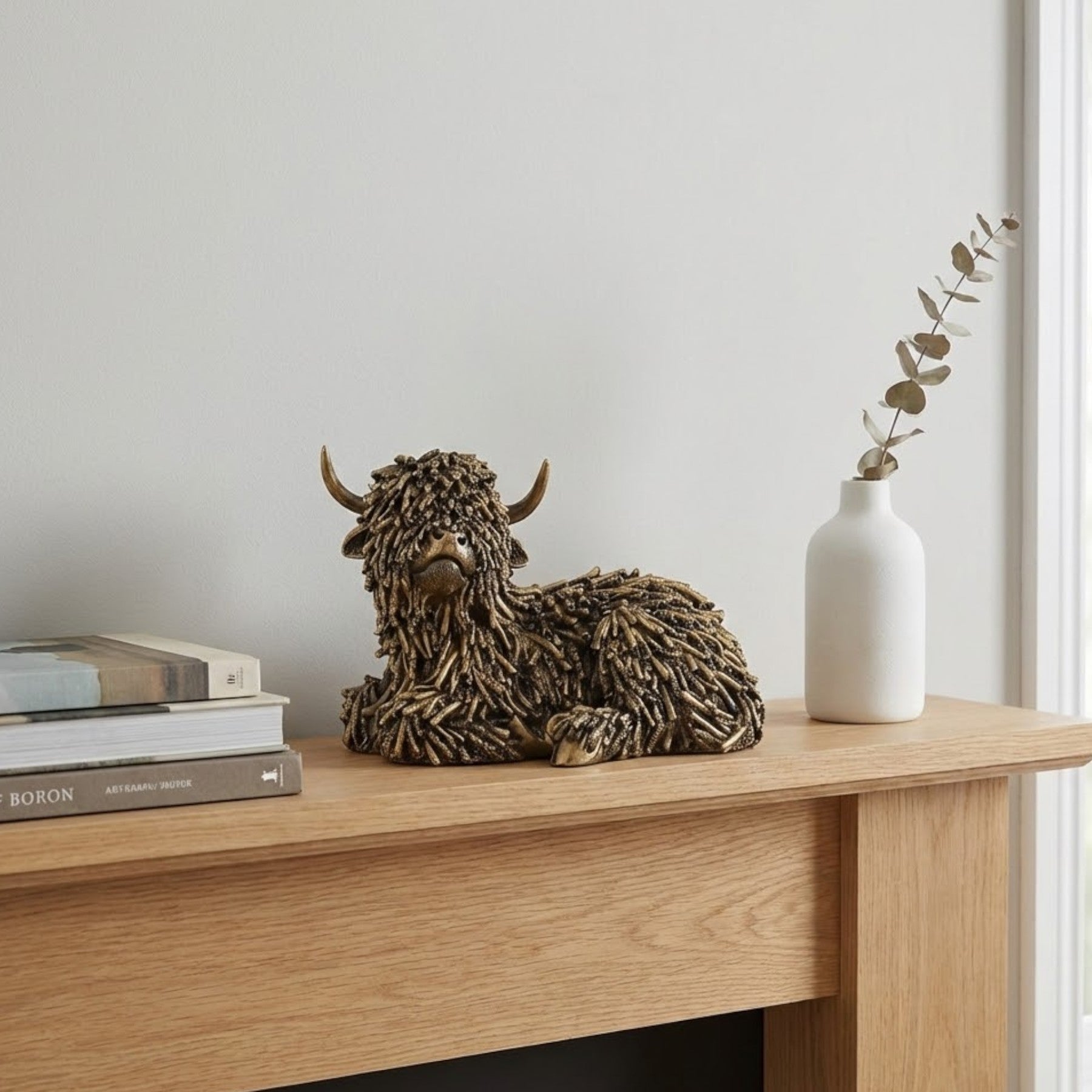 Doodle Lying Highland Cow Ornament