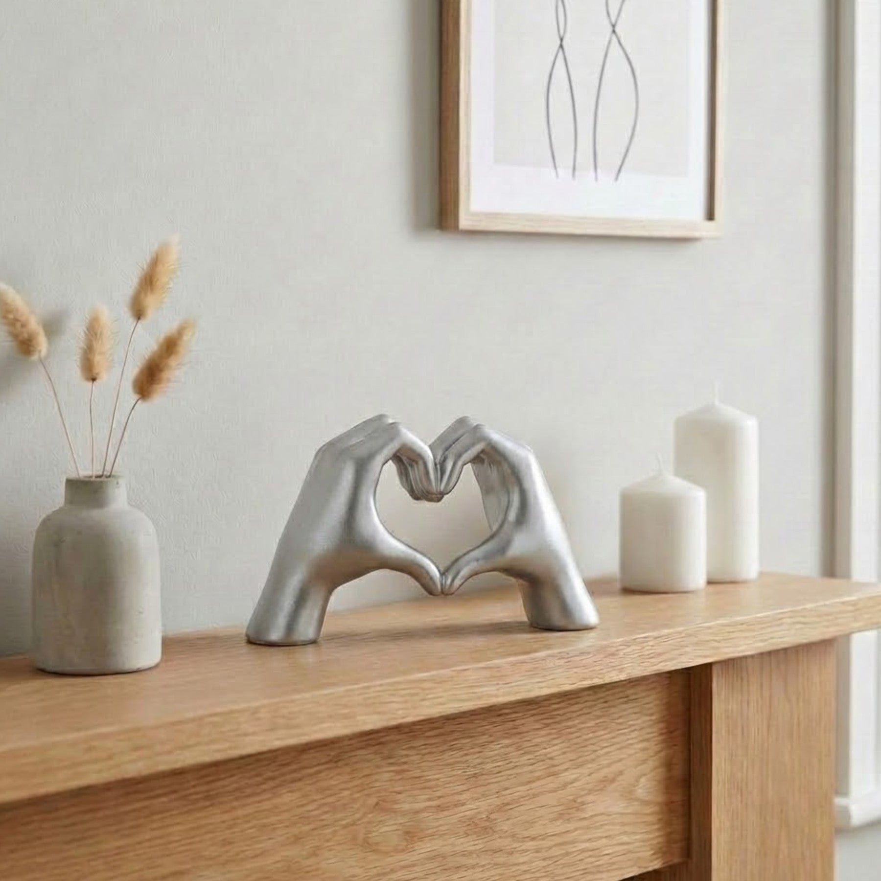 Silver Auric Love Hands Ornament