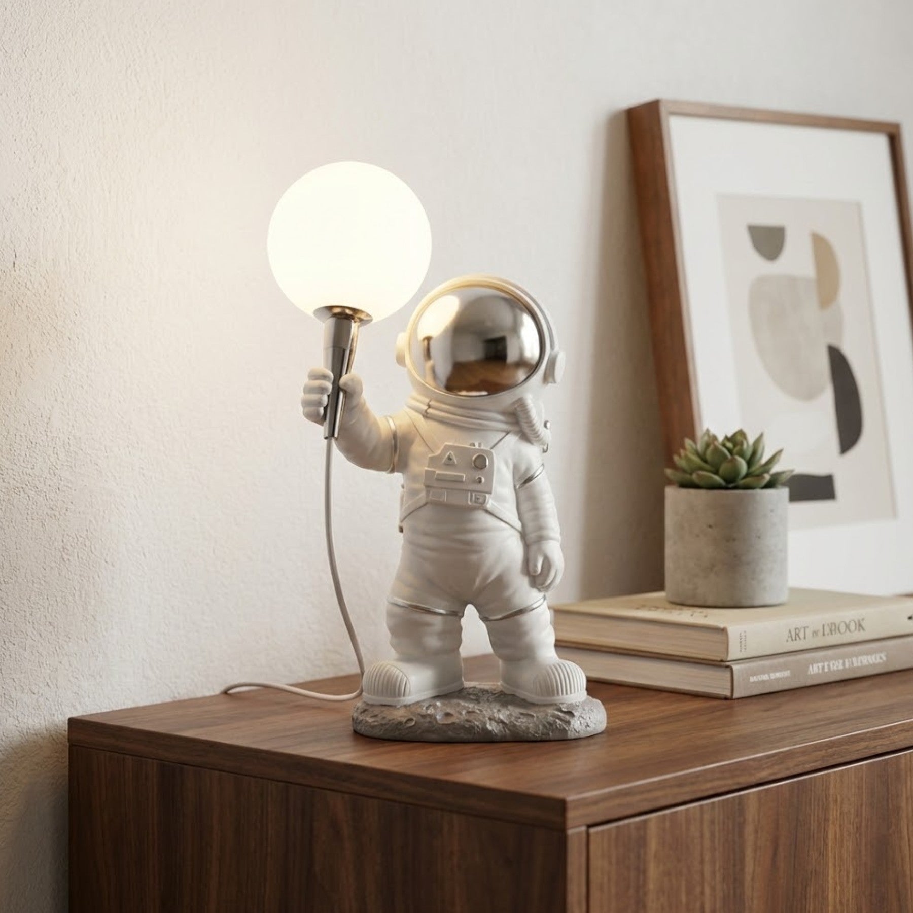 Astronaut Moon Warm Glow Lamp