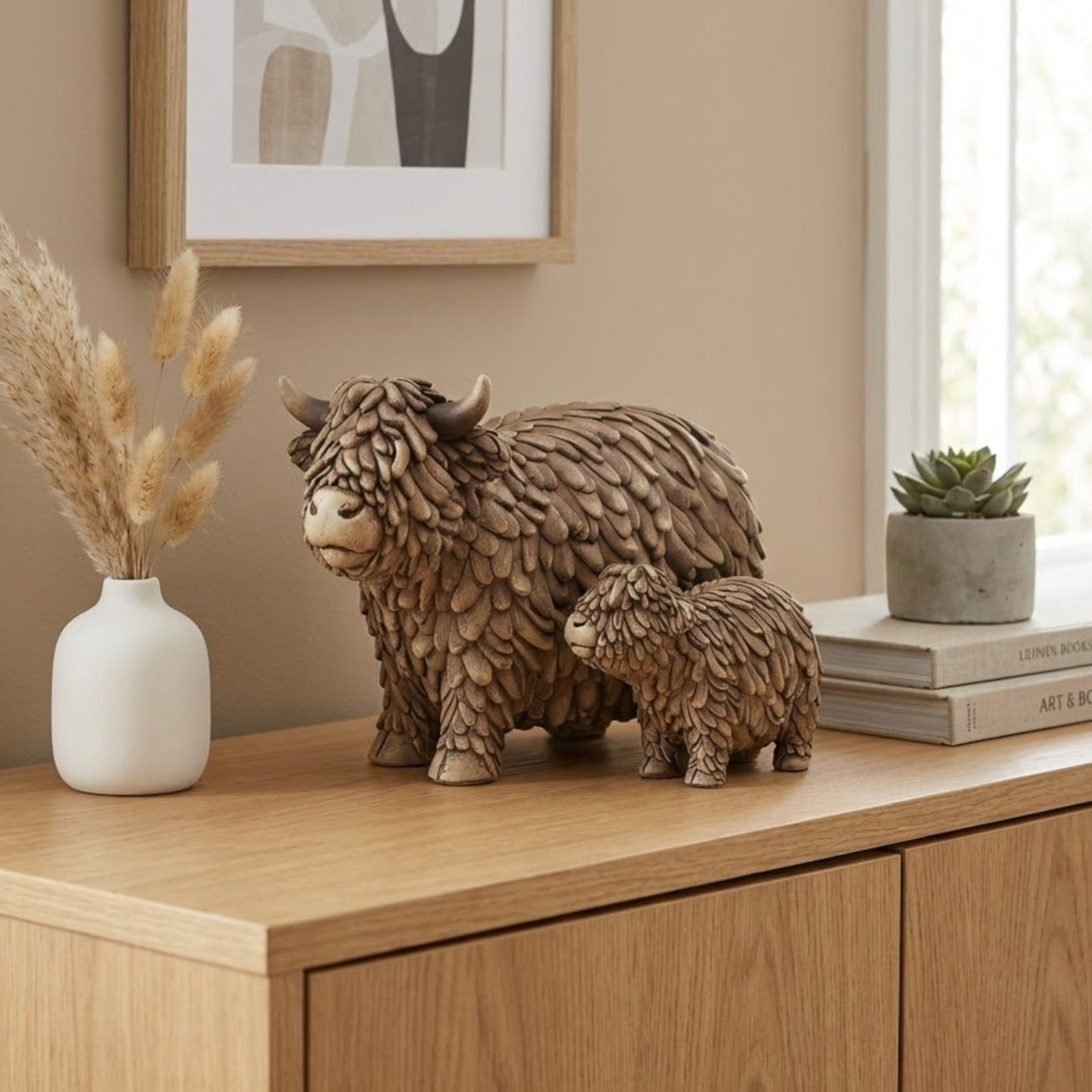 XL Hughie Highland Cow and Calf