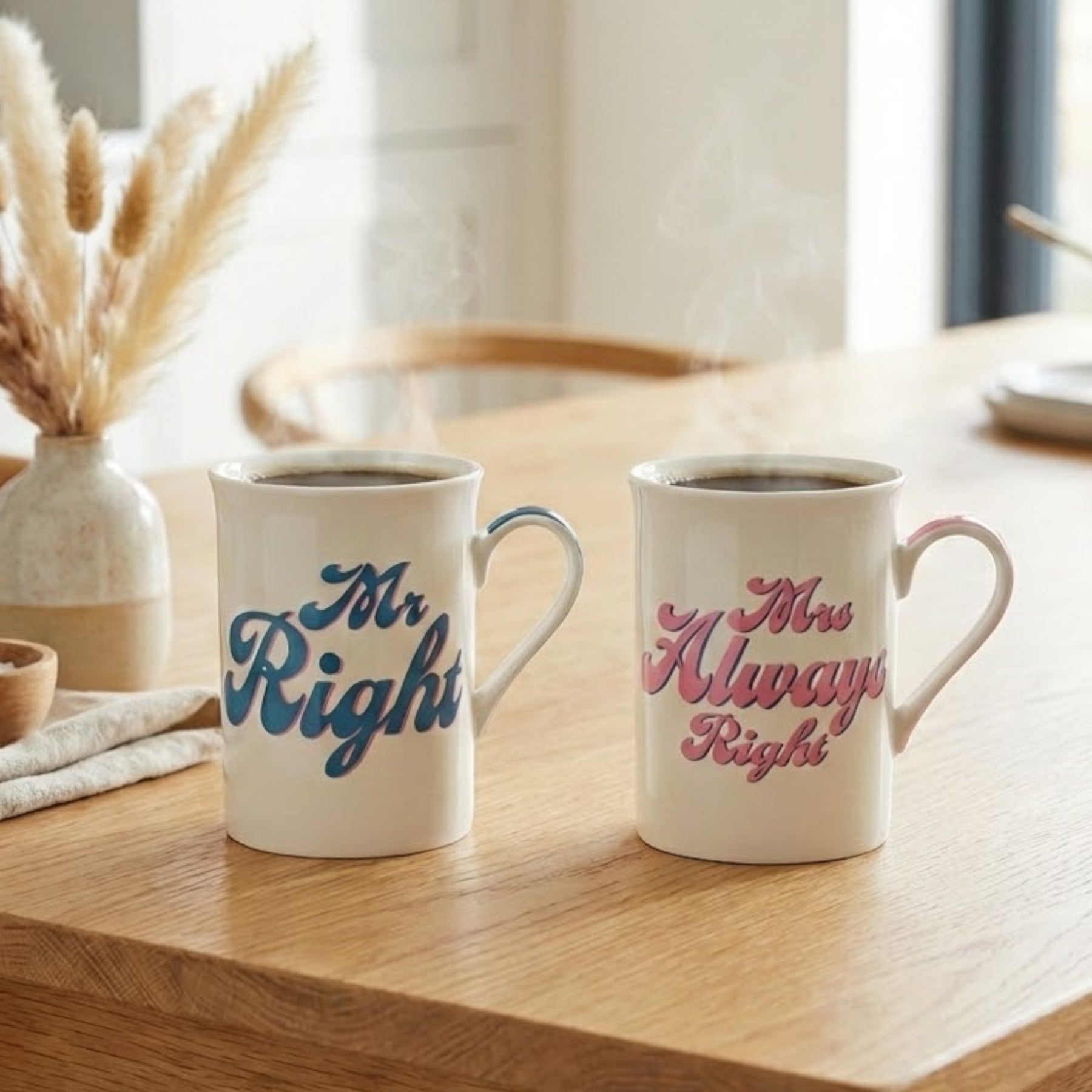 Mr Right and Mrs Always Right Mug Set