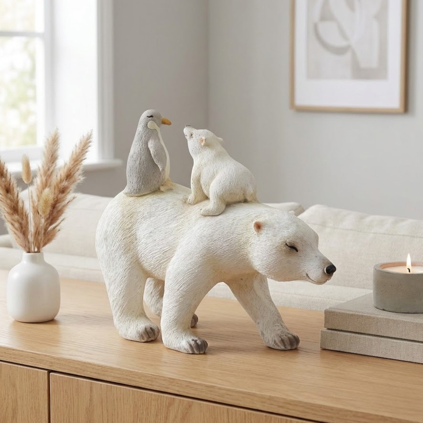 Polar Bear Baby Bear Penguin Ornament