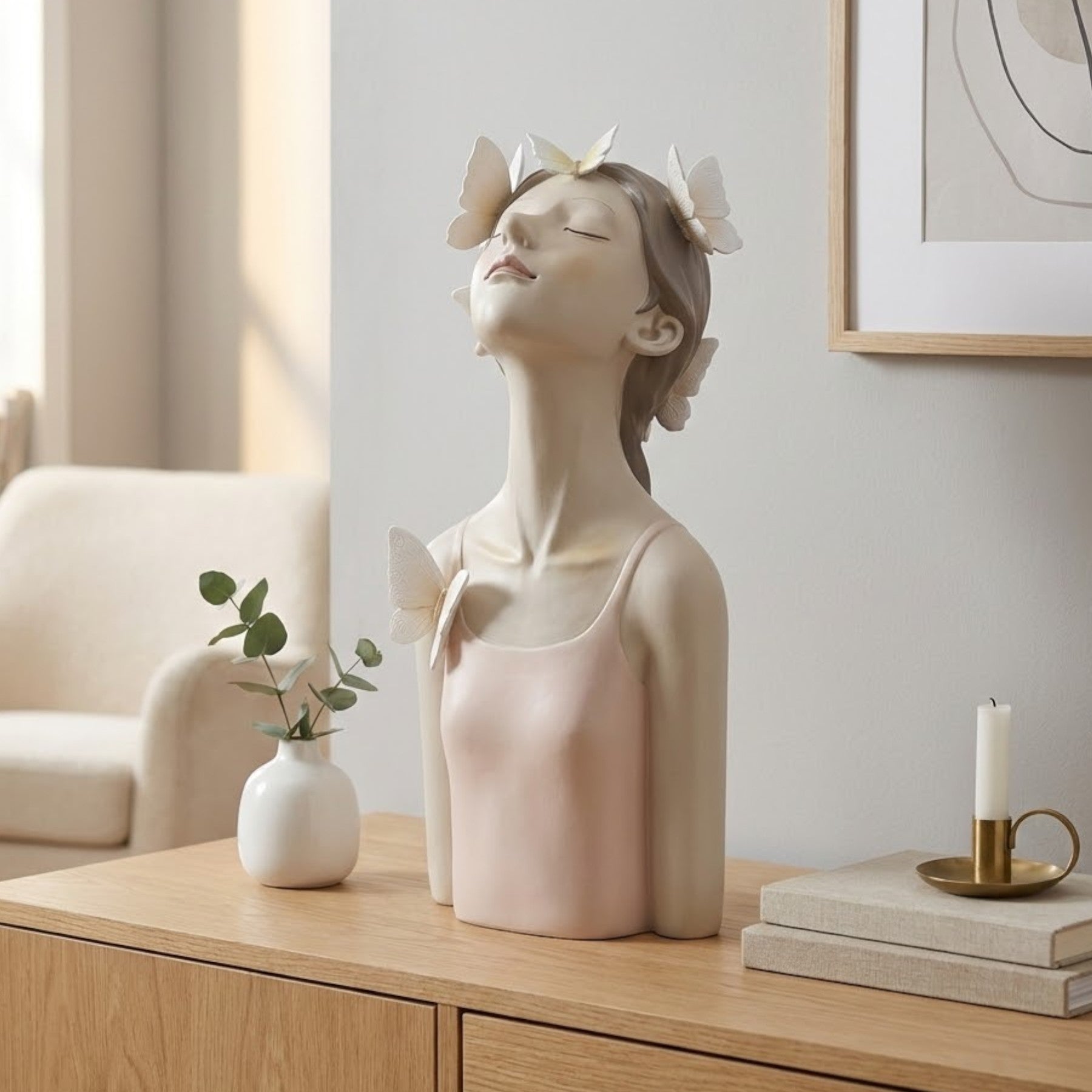 Maison Blush Papillon Chick Sculpture