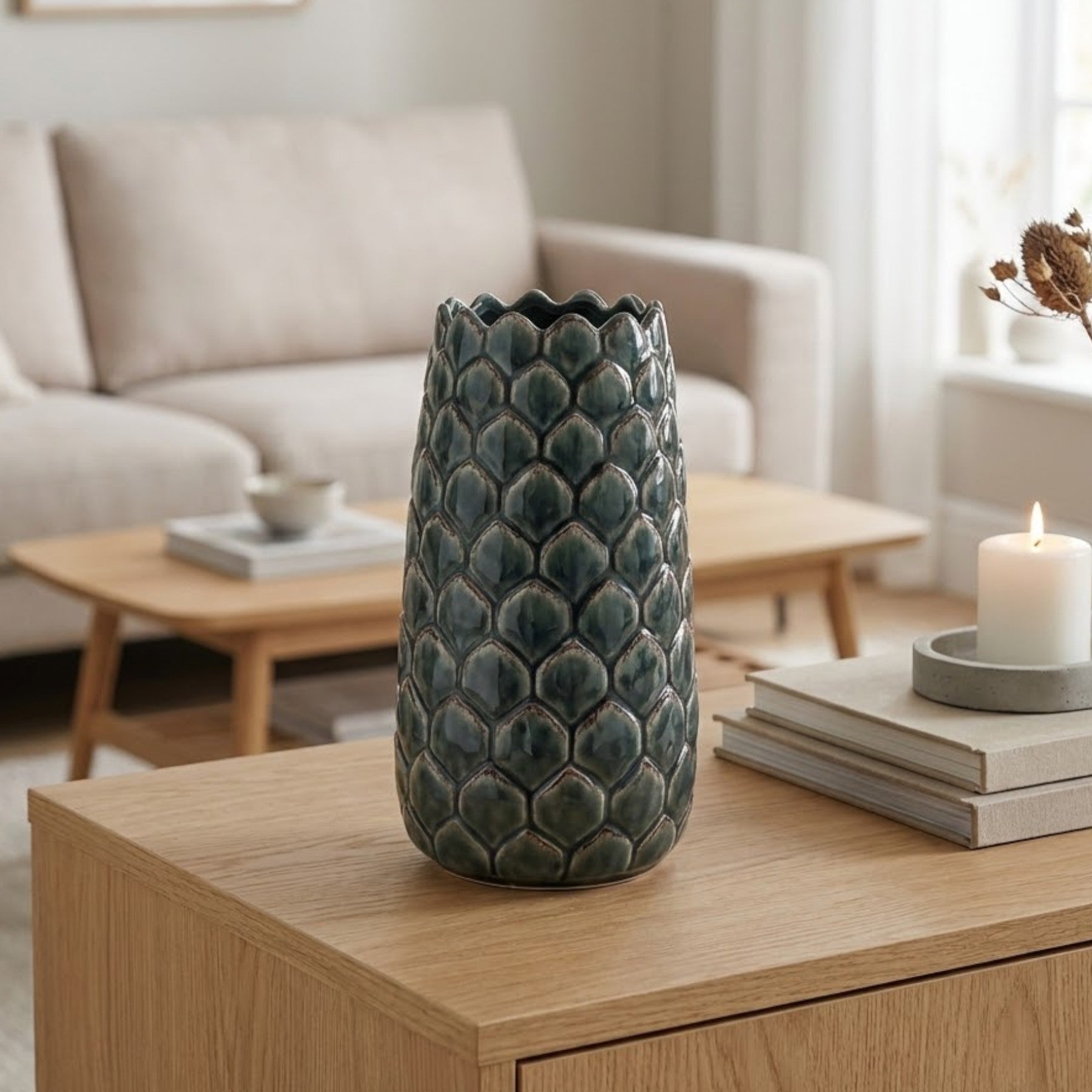 Maison Glazed Artichoke Vase