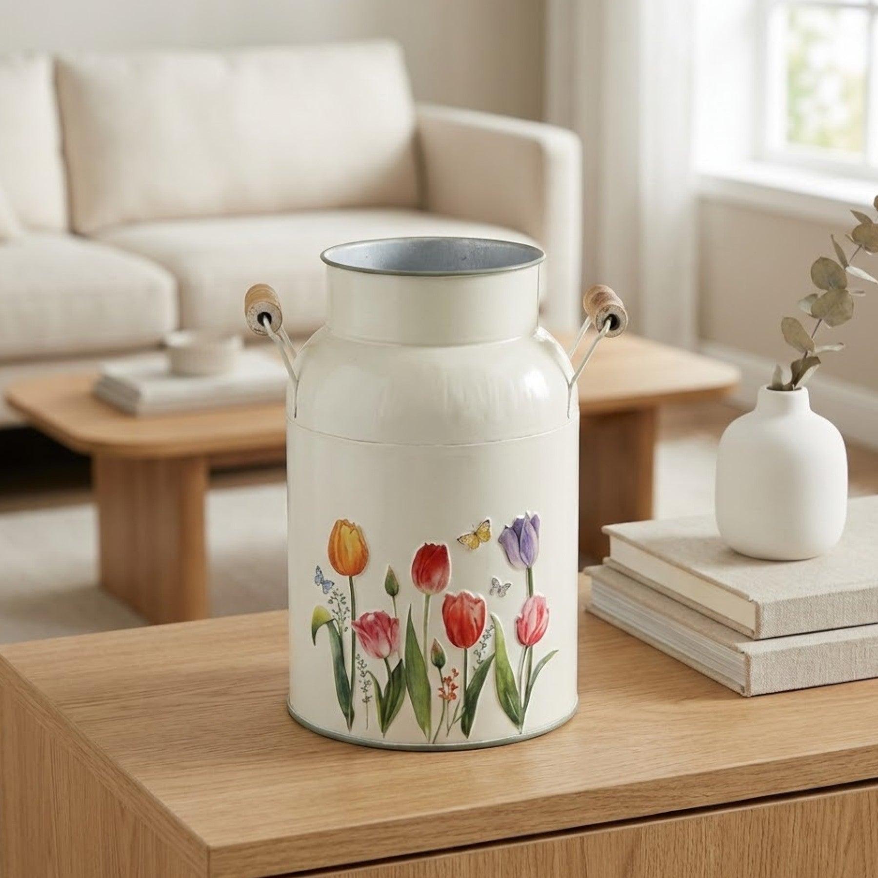 Embossed Tulip Bud Vase