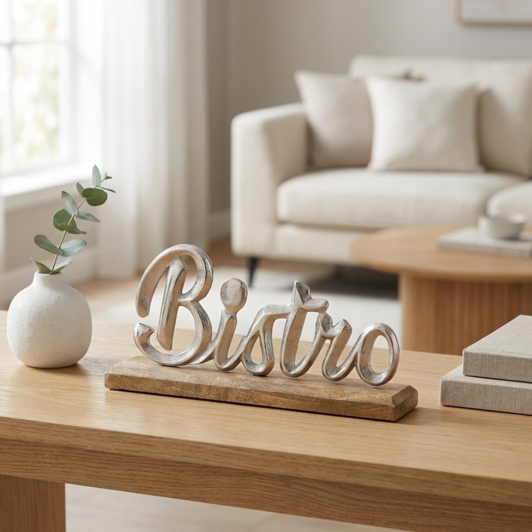 Wooden Base Bistro Decoration
