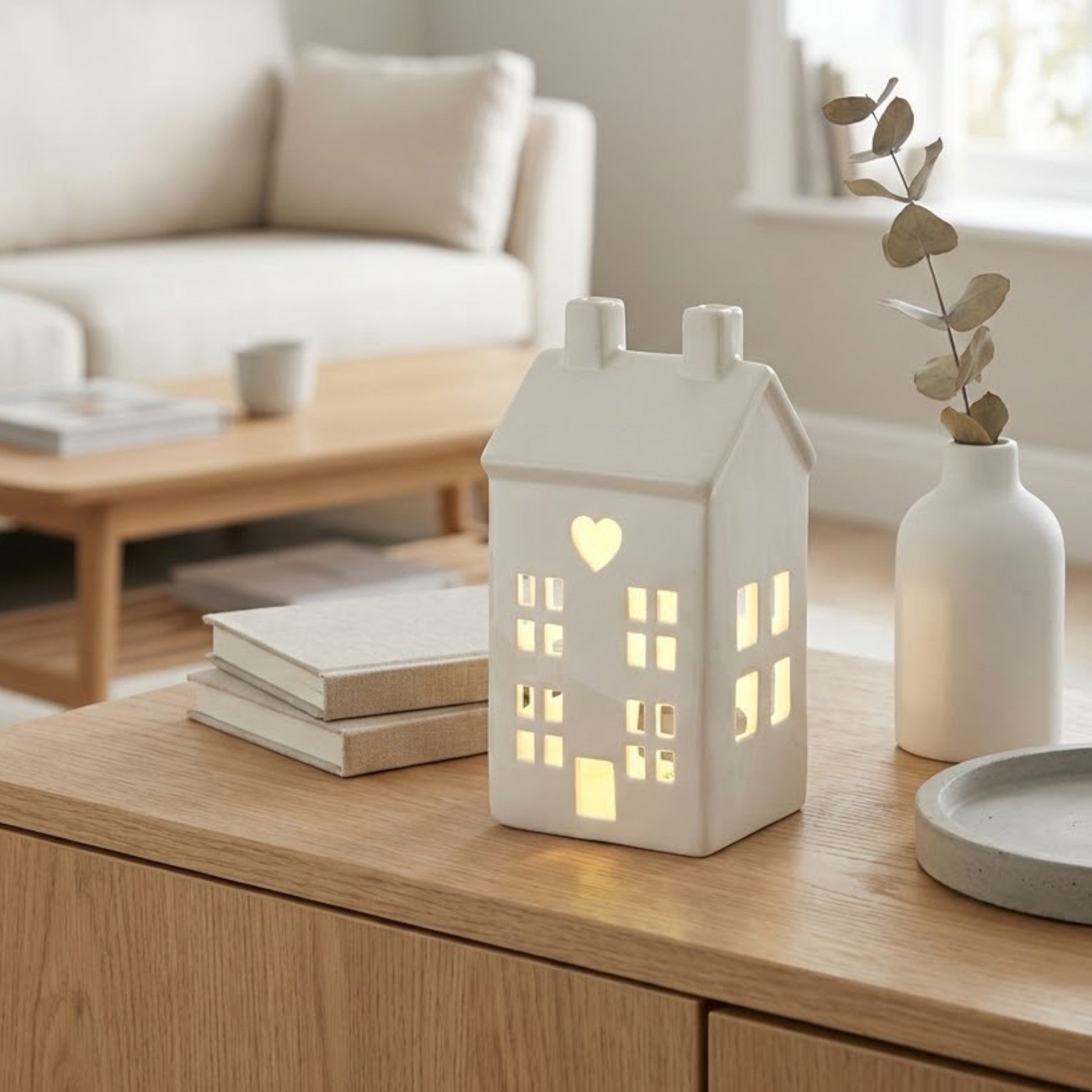 Dainty House Heart Tealight Holder