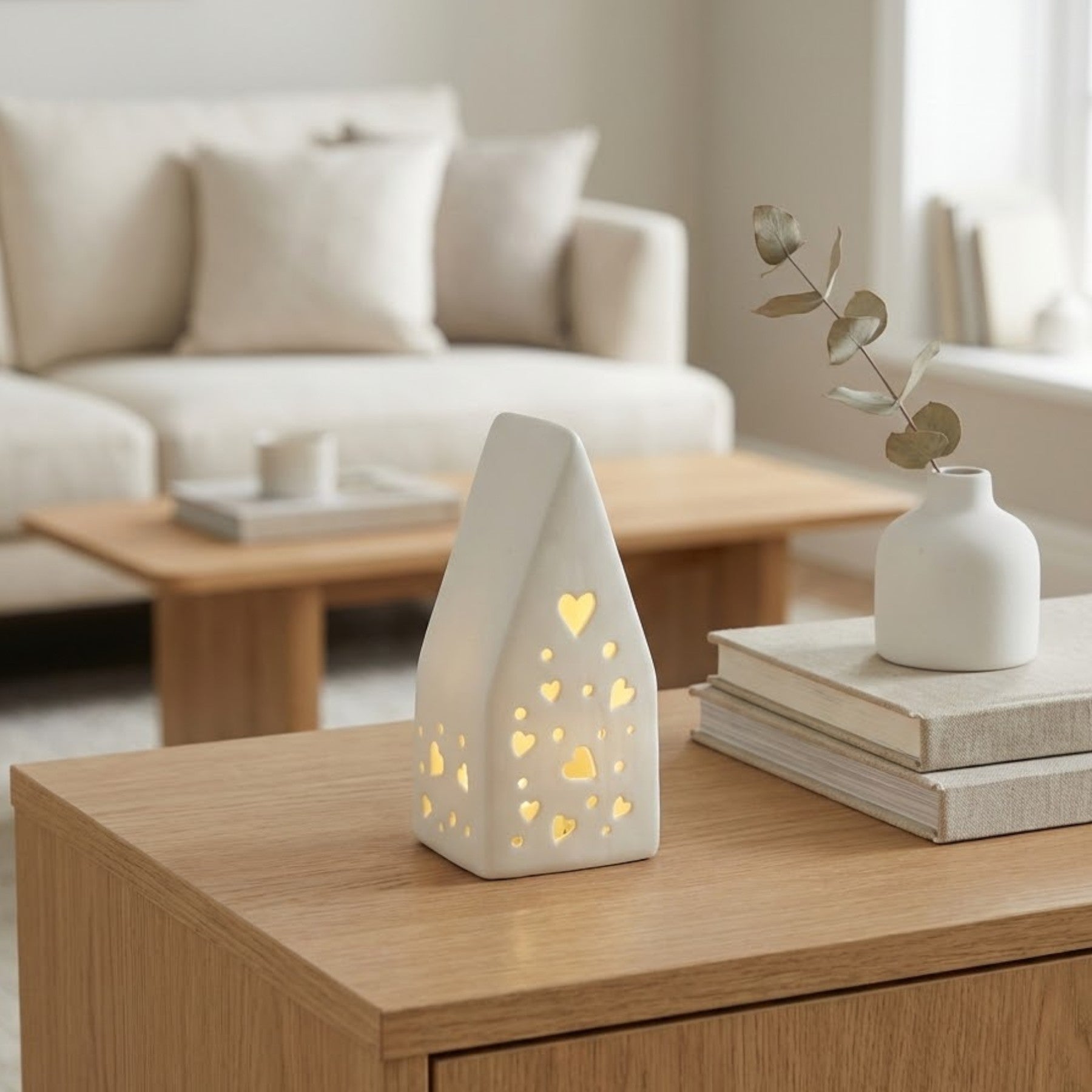 Light Up Cut Out Hearts House