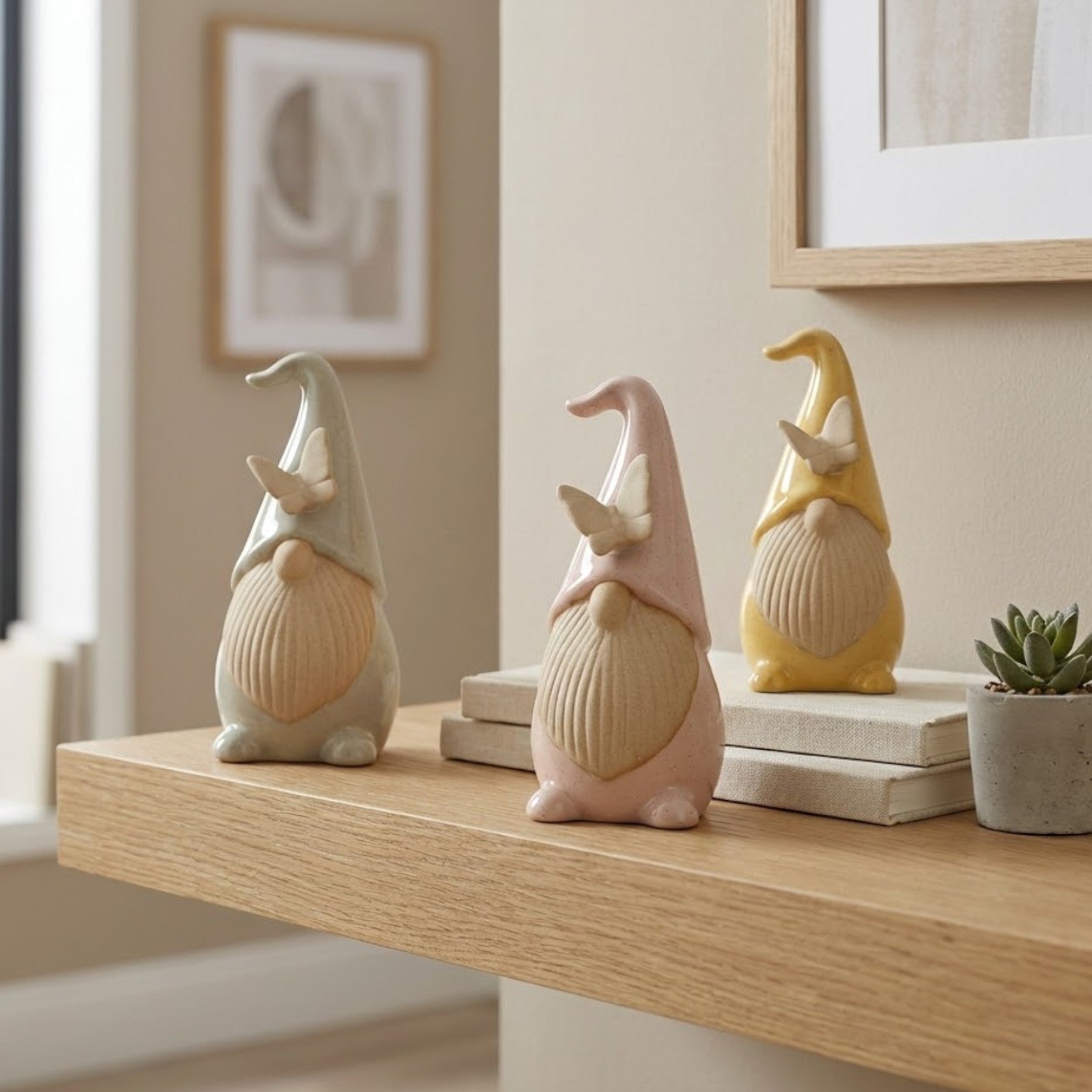 Trio Pastel Butterfly Gonks Decoration