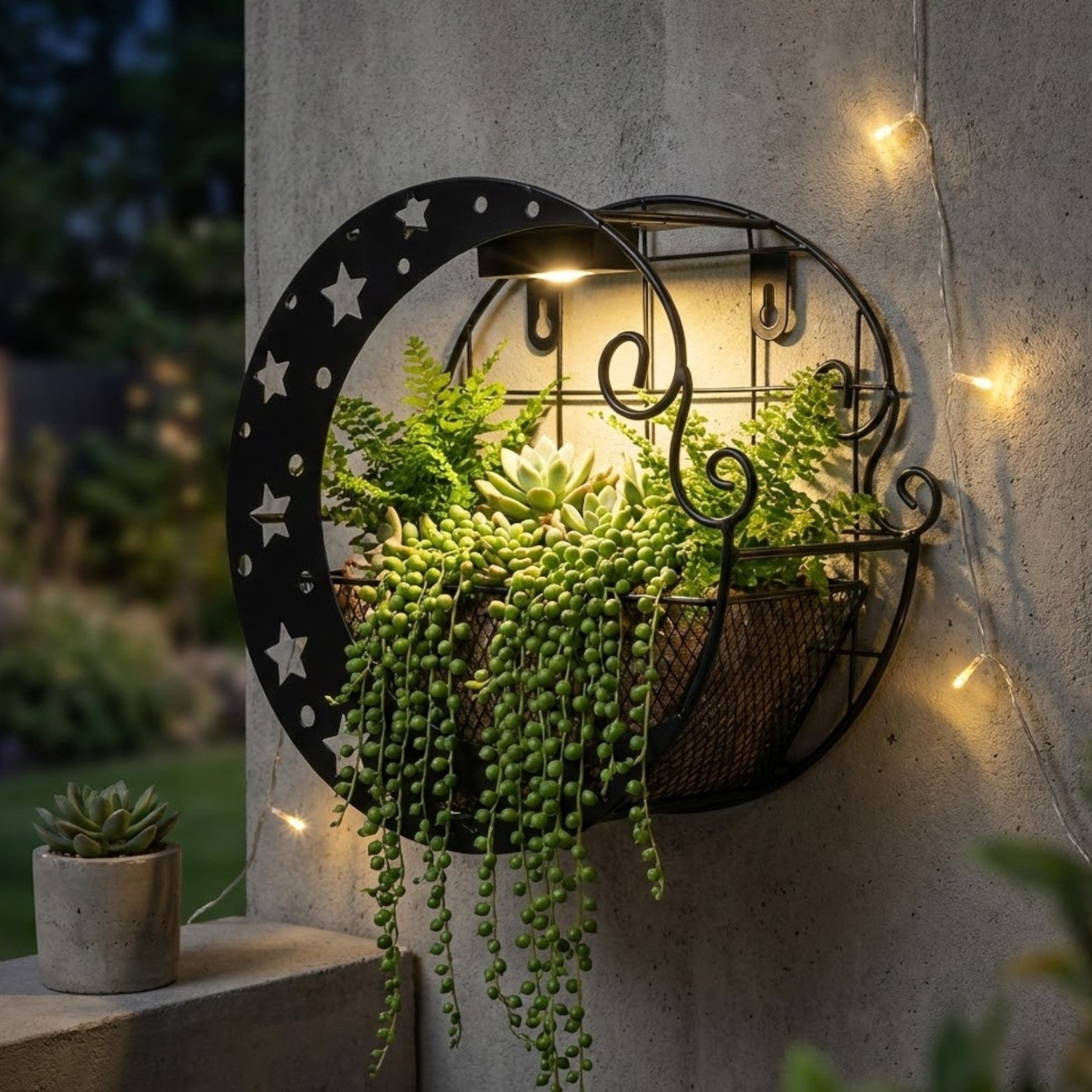 Solar Crescent Floating Wall Planter