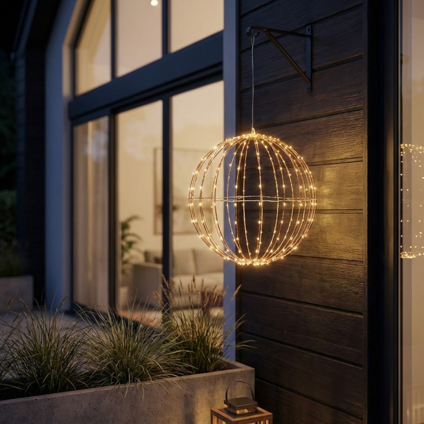 Hanging Copper Dual Solar Sphere