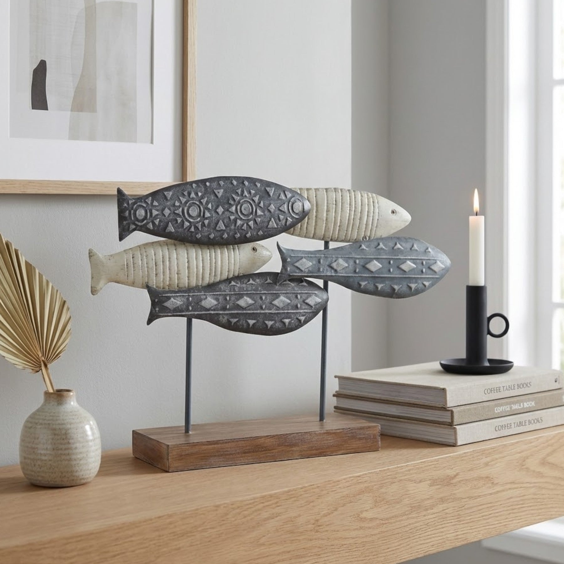 Seaside Fish Iron Pegs Table Decoration