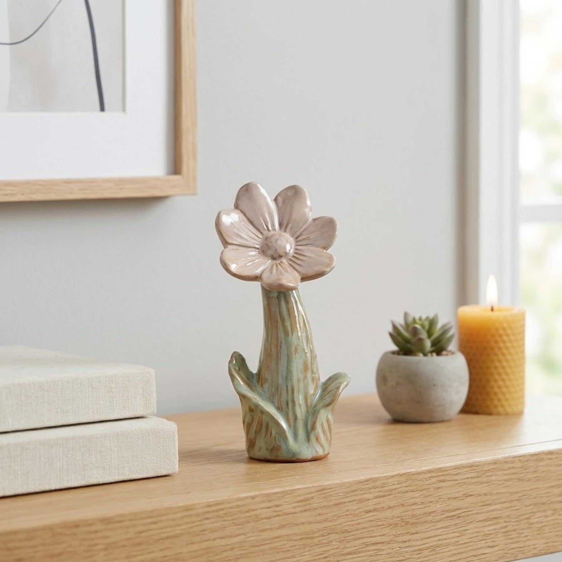 Standing Pink Flower Ornament