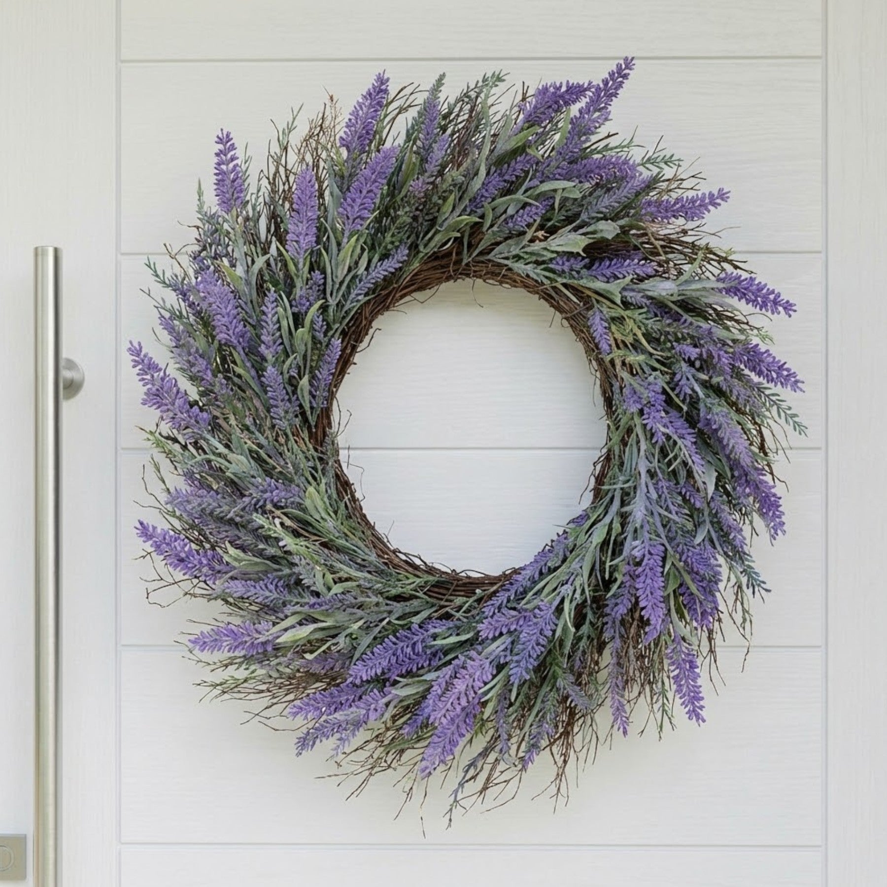 Hanging Artificial Lavender Door Wreath