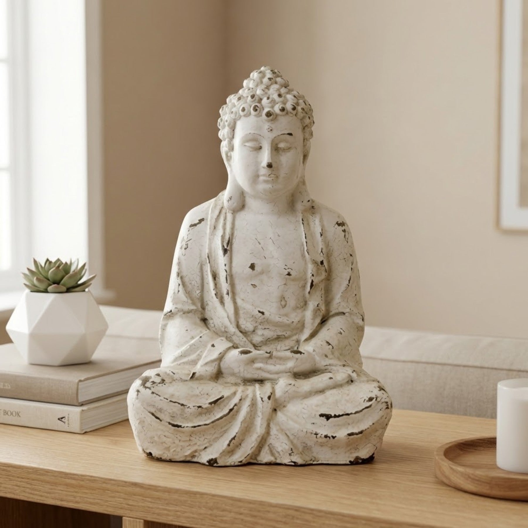 Sitting Brushed Buddha Ornament