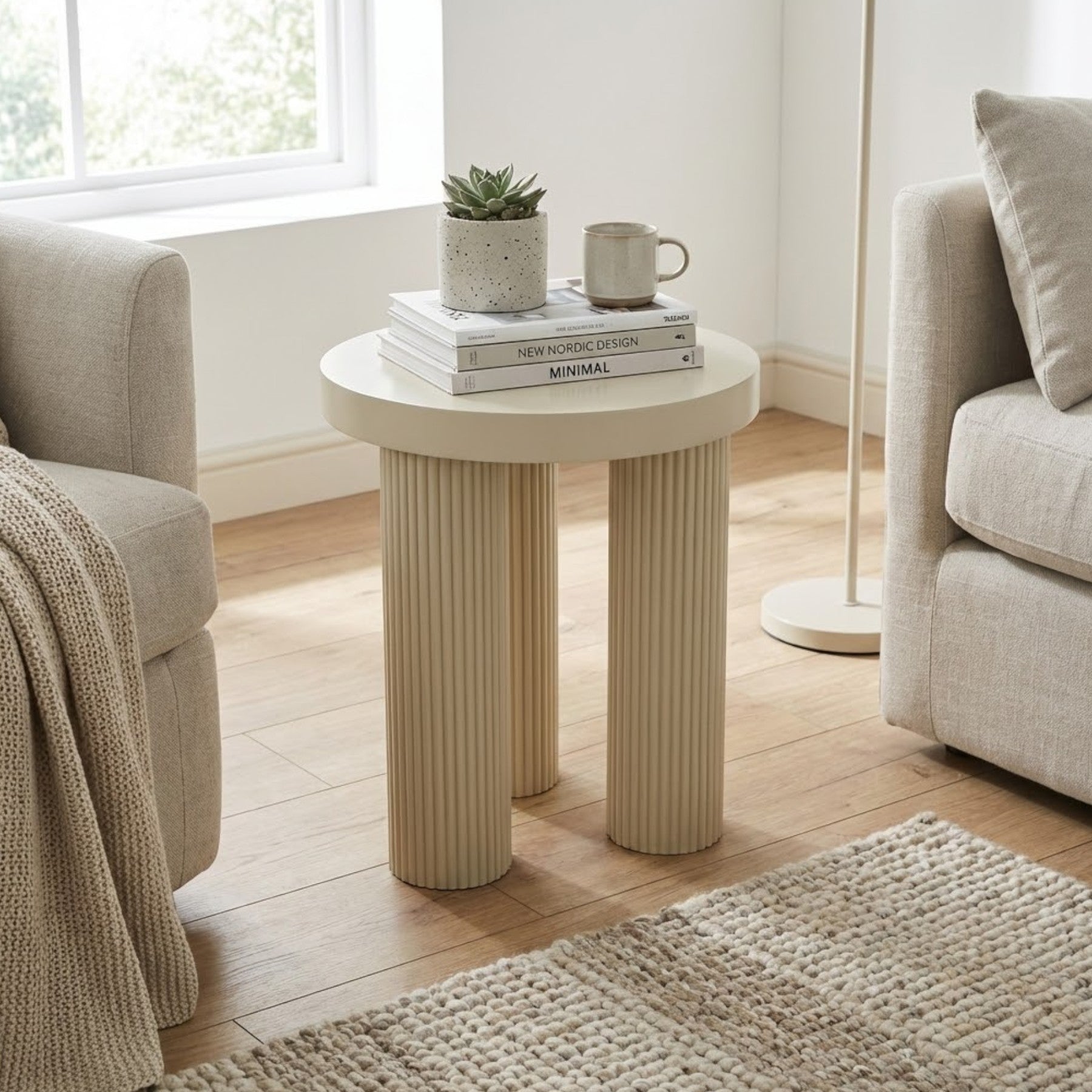 Maison Triple Legged Rib Side Table