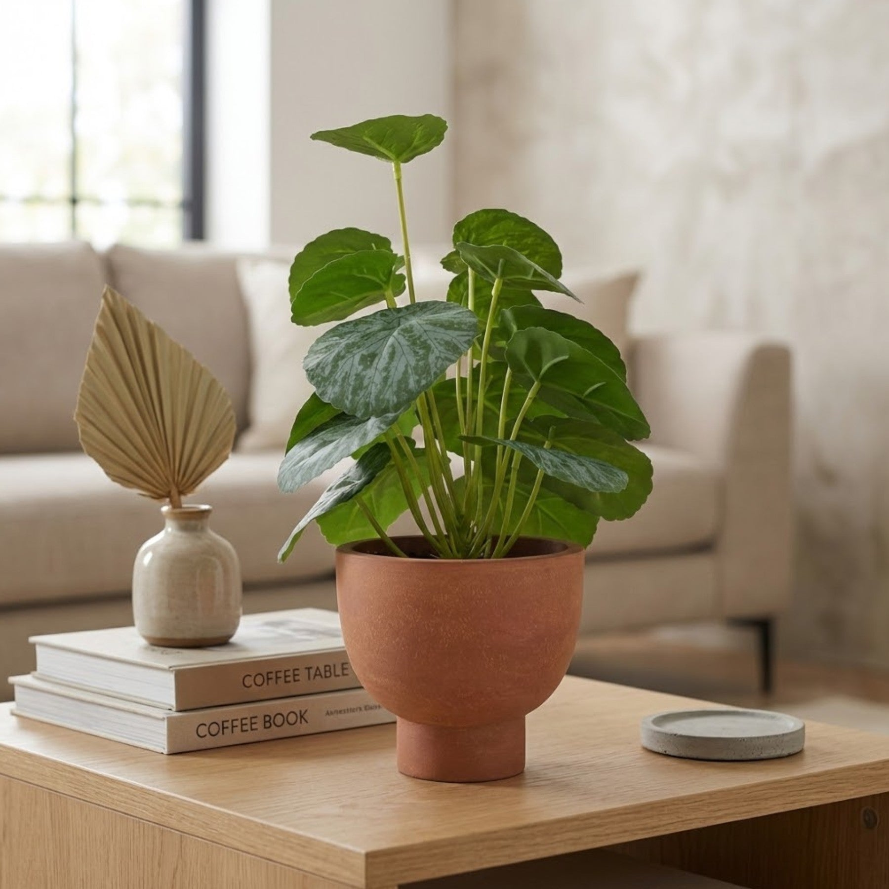 Artificial Chinese Money Plant In Pot