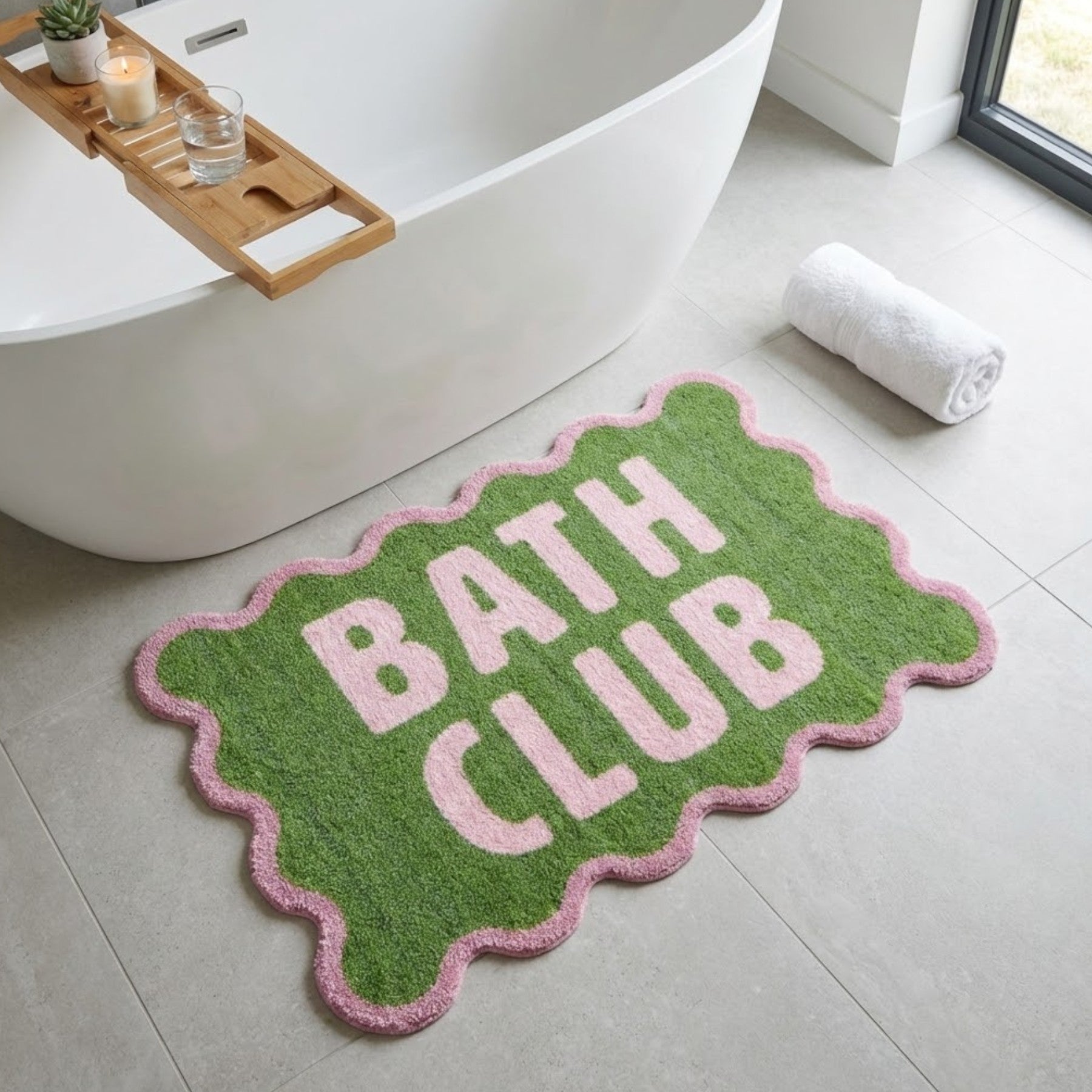 Nylon Printed Bathroom Bath Club Mat