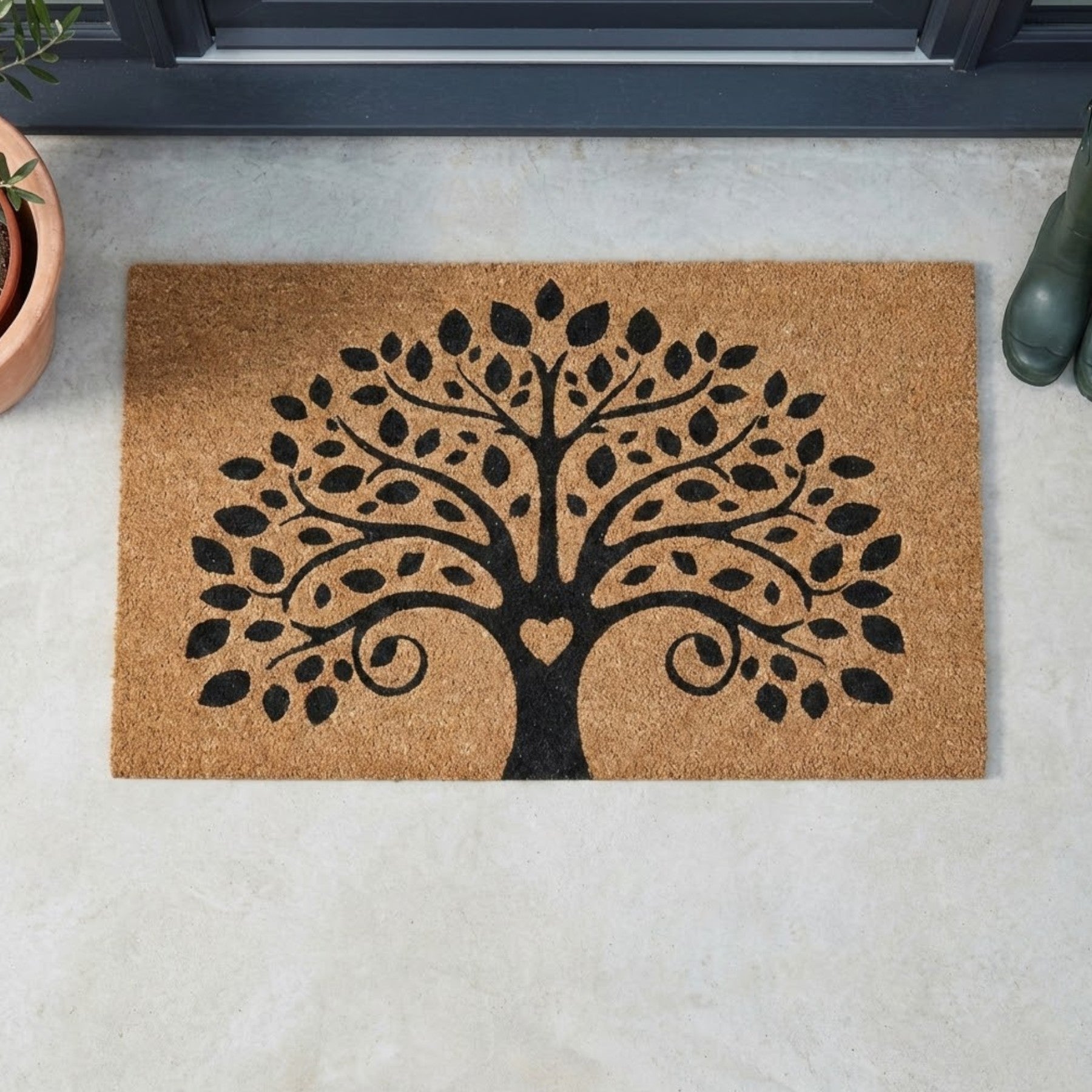 Tree Of Life Printed Coir Doormat