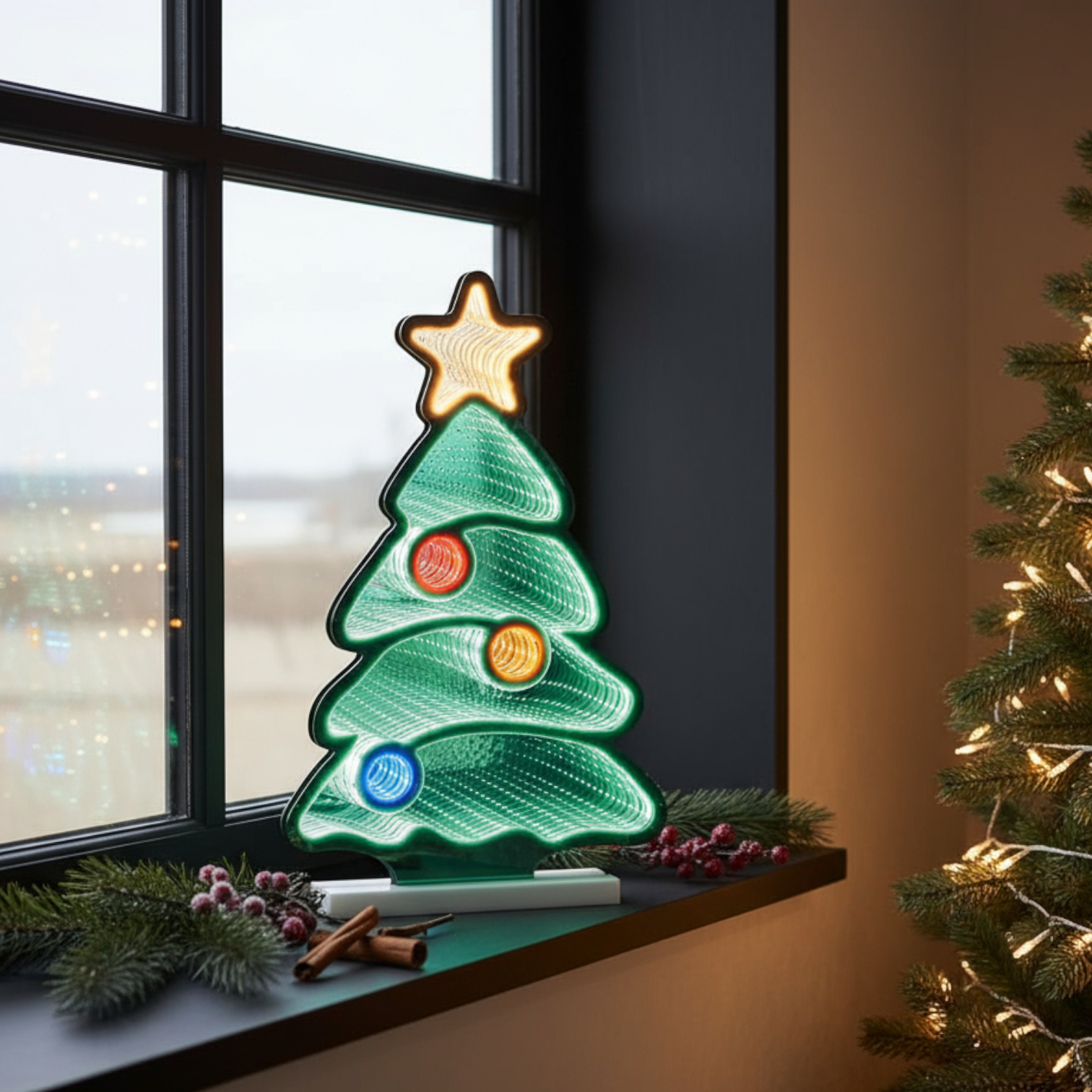 Infinity Light Standing Christmas Tree Decoration