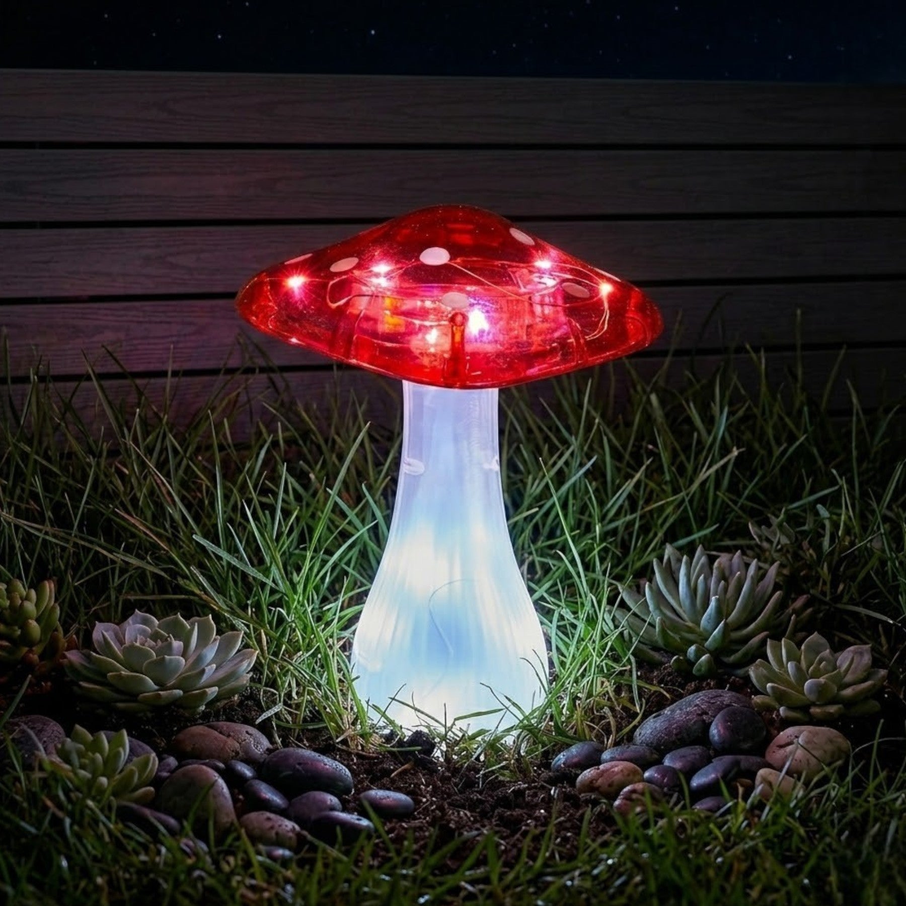 Lunaria Magic Mushroom Solar Stake Light