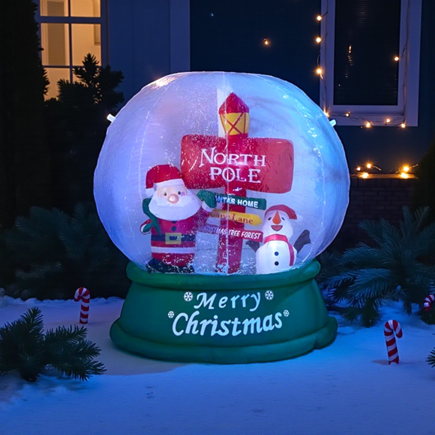Merry Christmas LED Inflatable Snow Globe