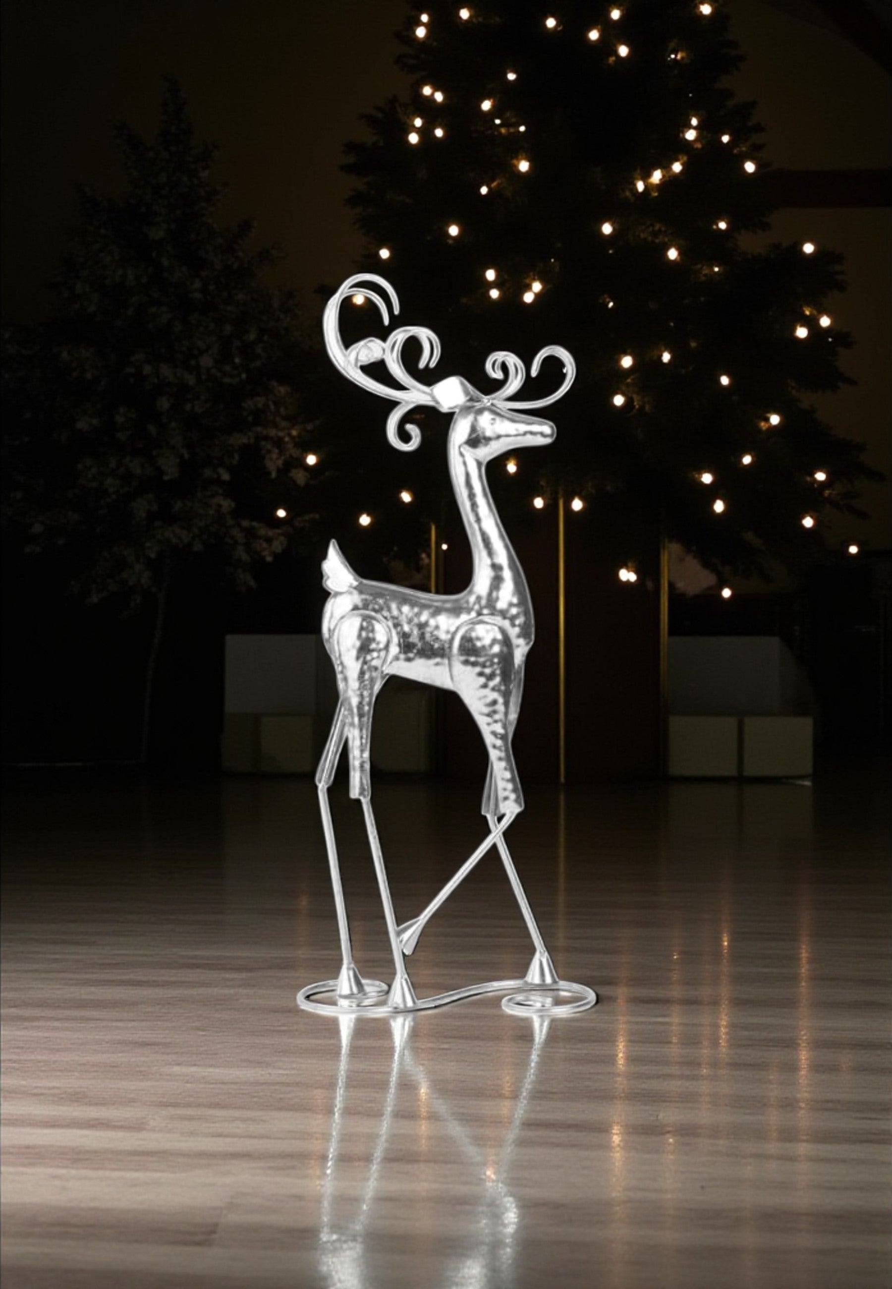 Arctic Winter Frost Standing Reindeer