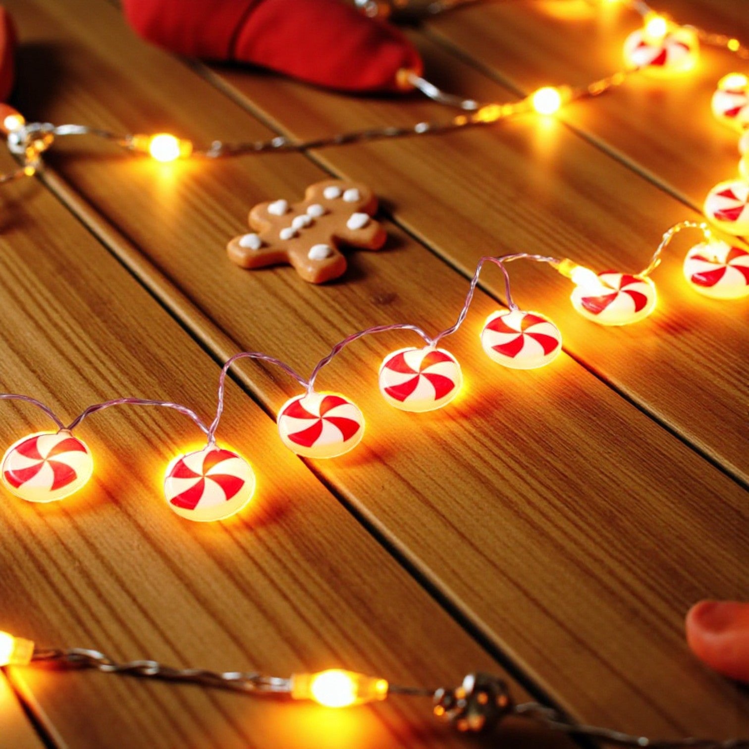 Candy Cane Swirl Novelty String Light